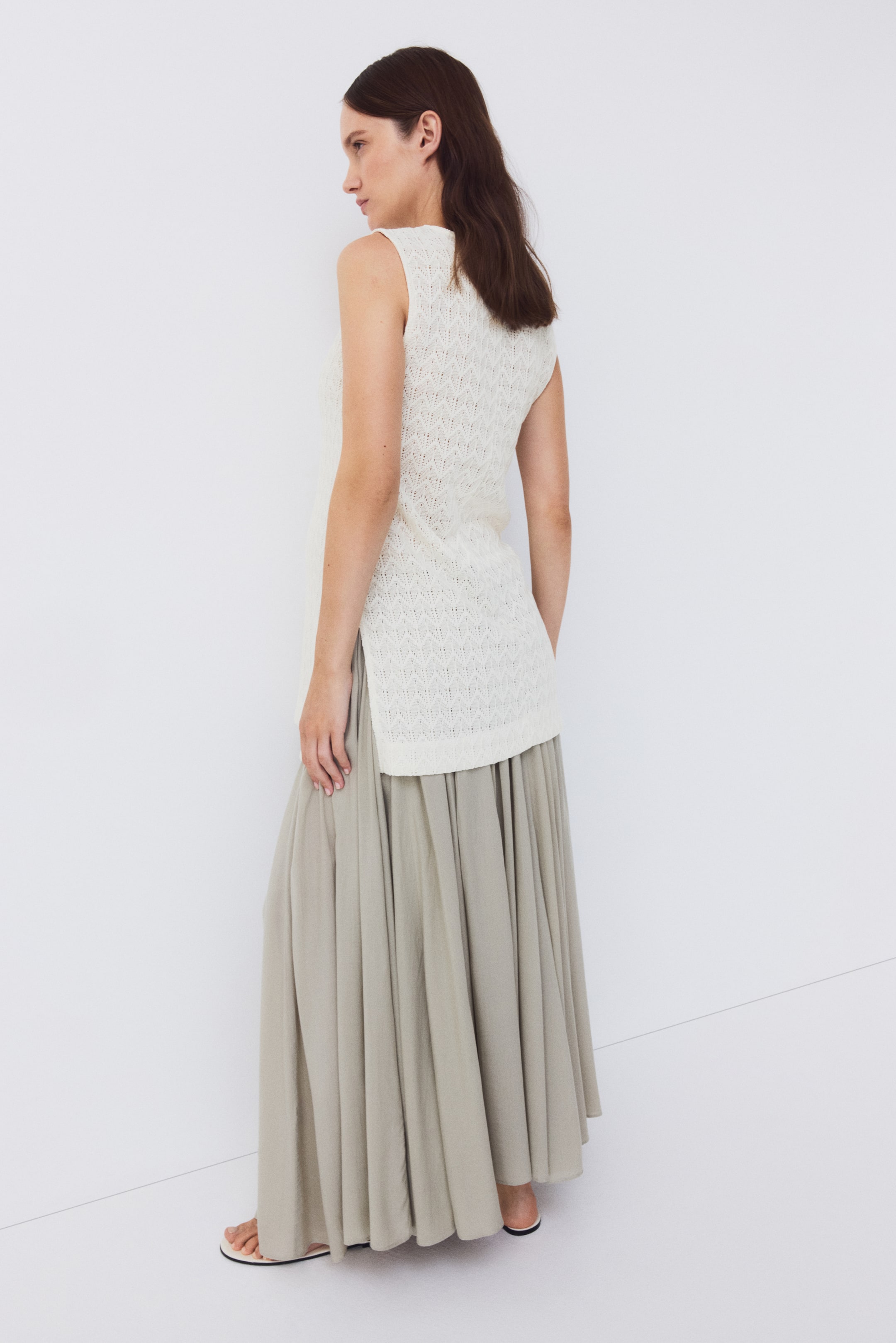 MAMA Pointelle Jersey Top
