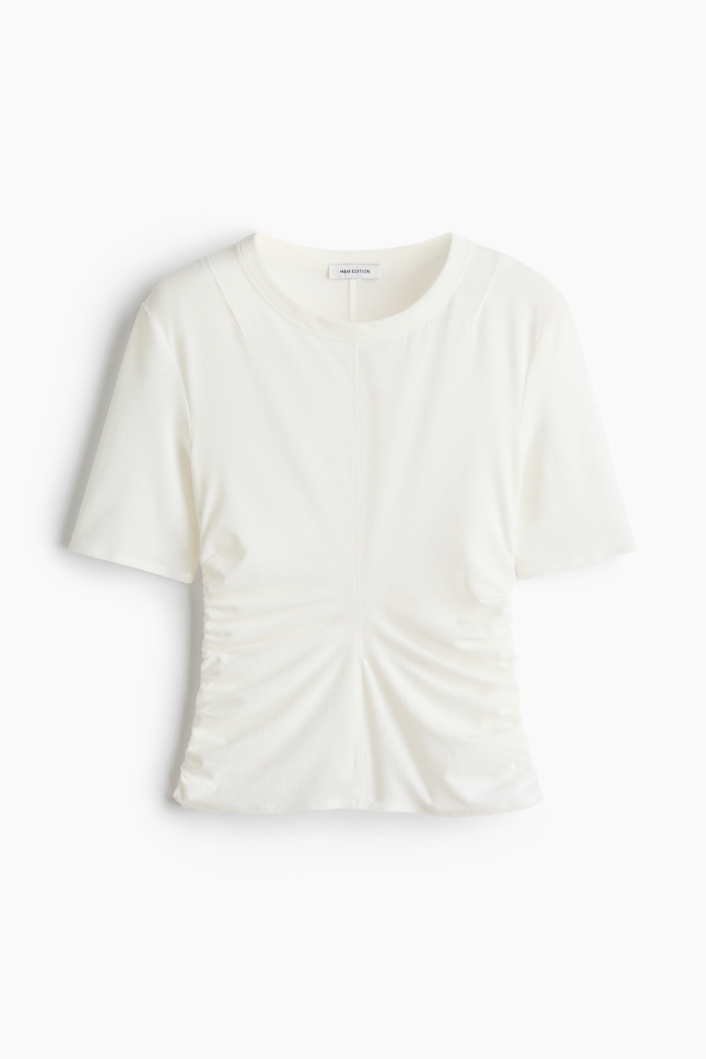 T-shirt drappeggiata - Bianco