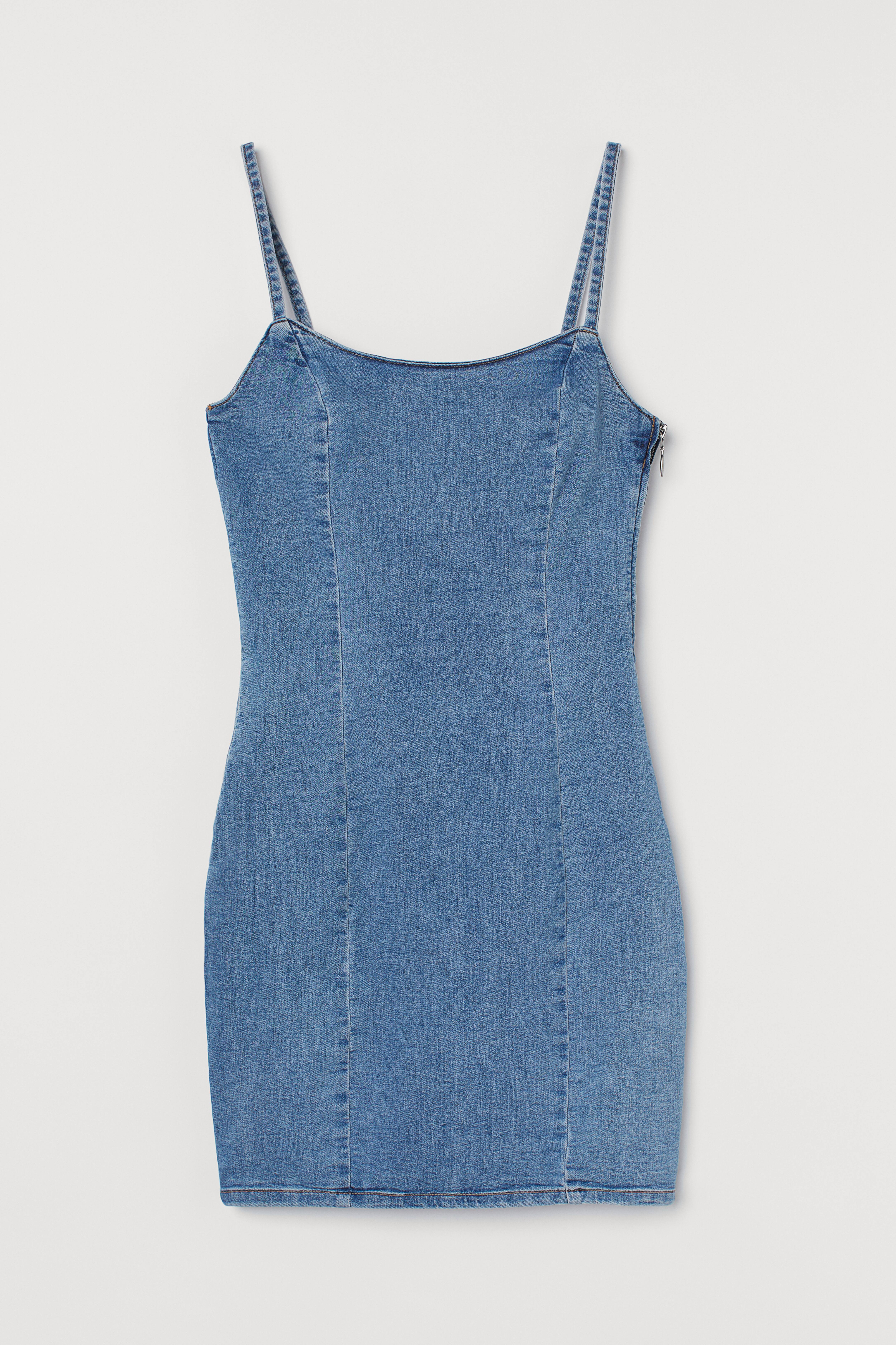 Vestido entallado de denim