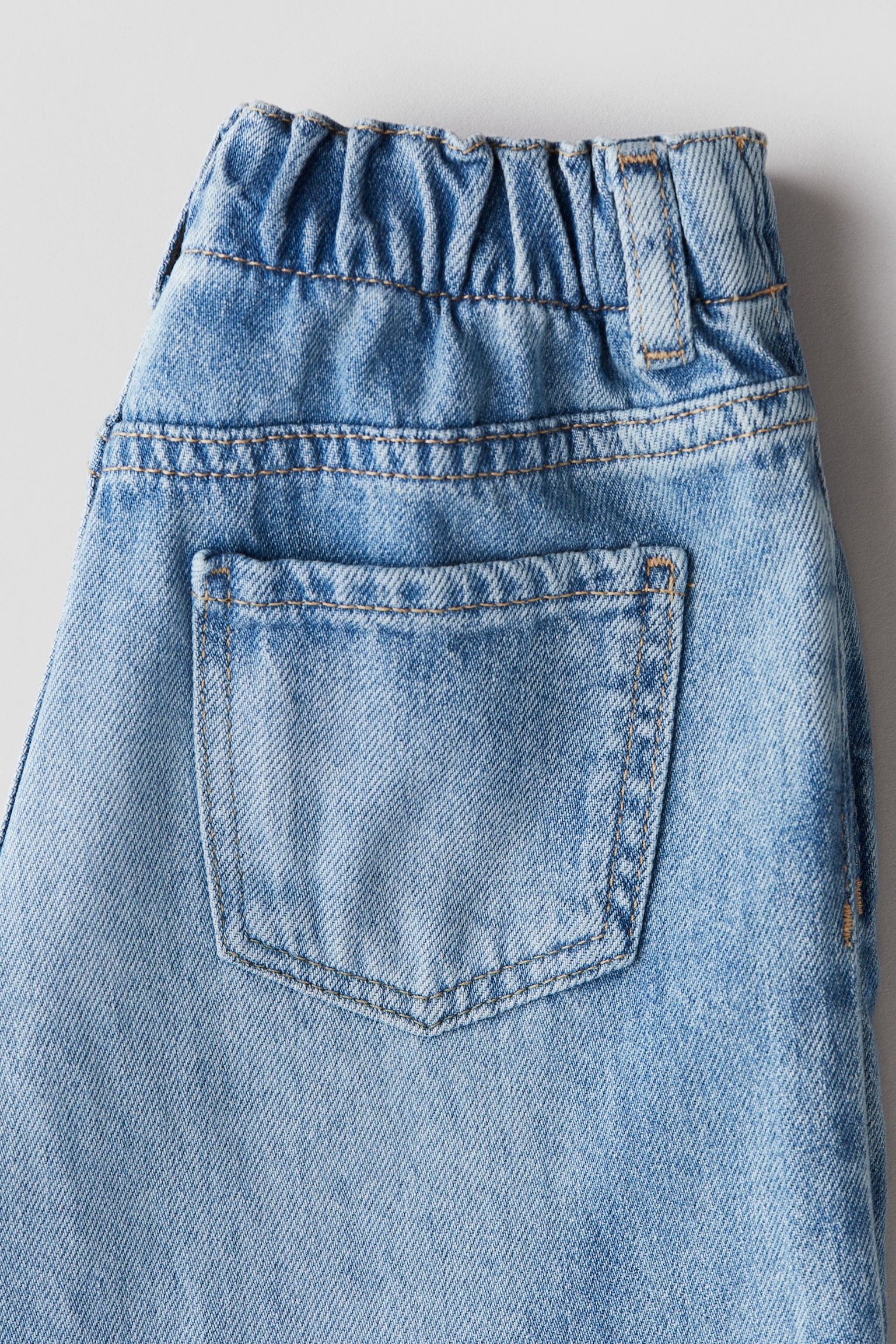 Drawstring-detail denim trousers - Light denim blue - 6