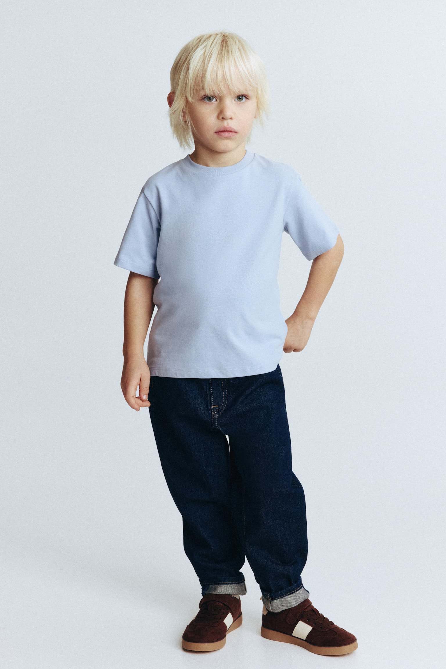 Loose Fit Jeans - Тъмносин деним/Син деним/Син деним/Тъмносин деним/Светлосин деним/Светлосин деним/Тъмносив - 2