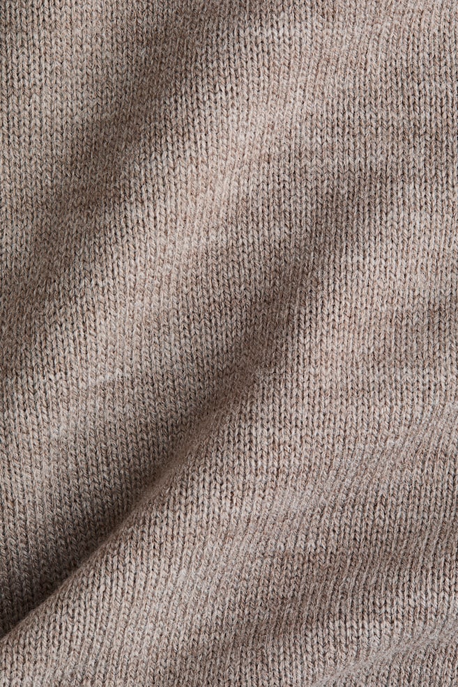 Fine-Knit Turtleneck Sweater-Taupe - 6