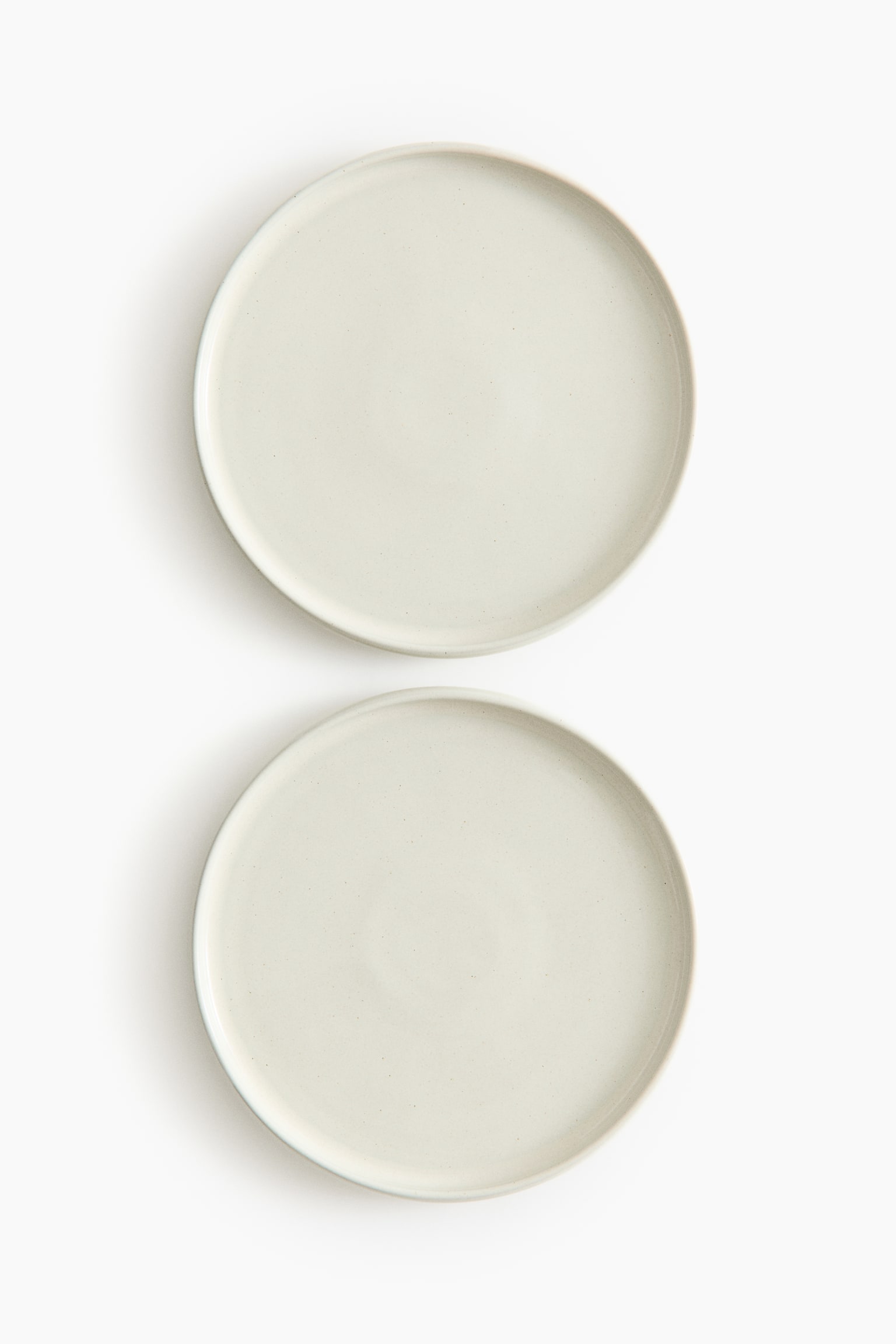 2-pack stoneware dinner plates - White/Green - 7