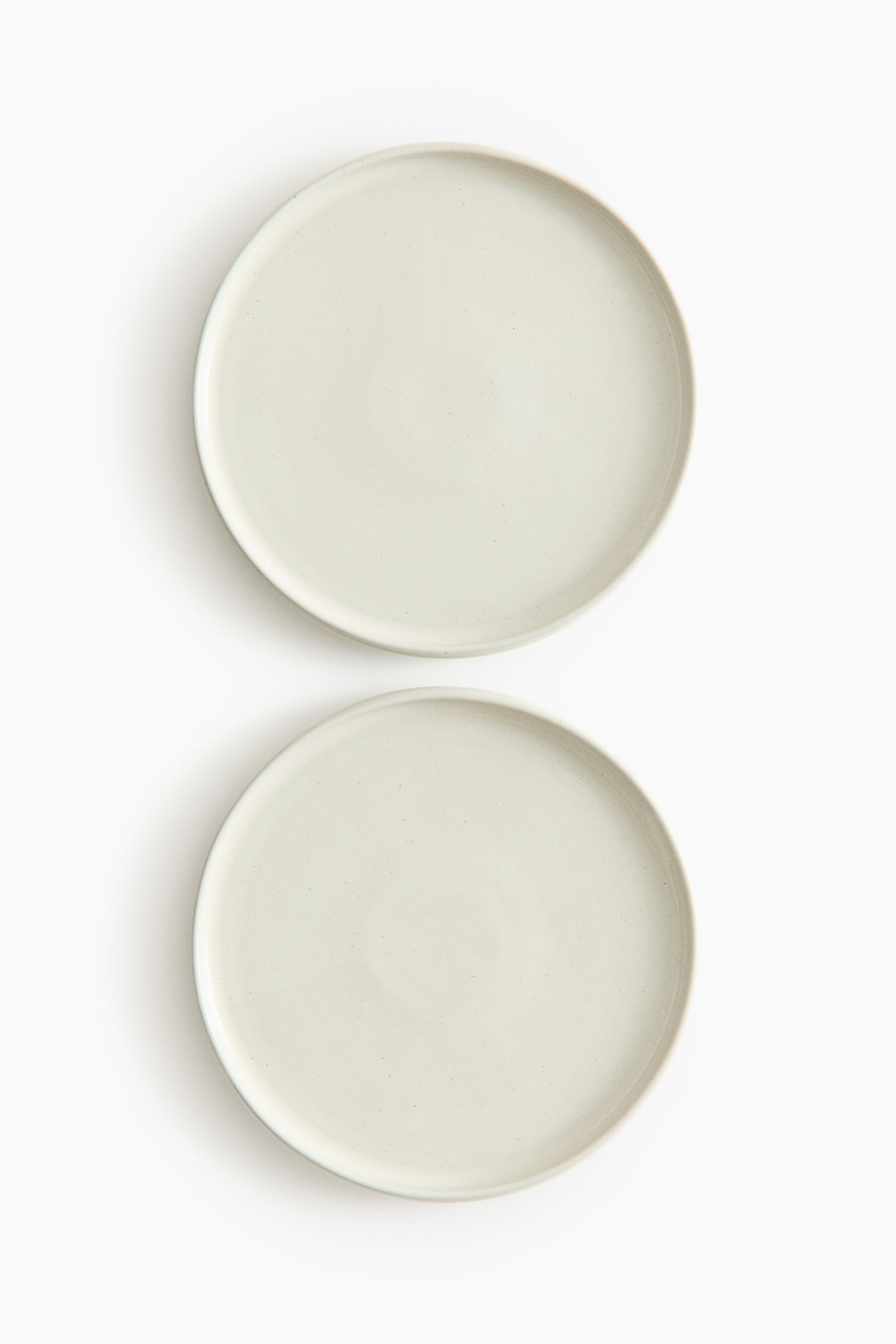 Lot de 2 grandes assiettes en grès cérame