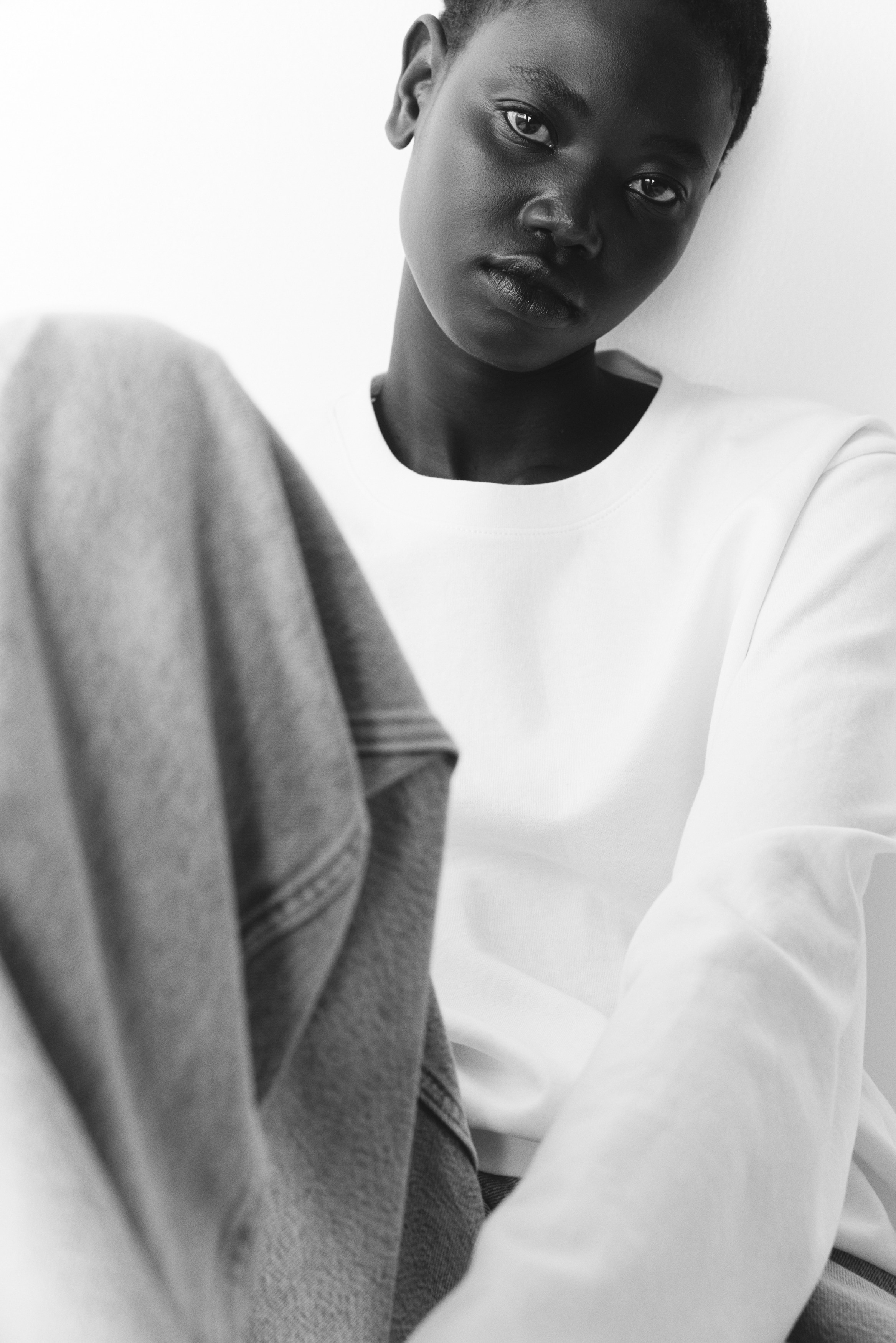 H & M - インターロックトップス - ホワイト