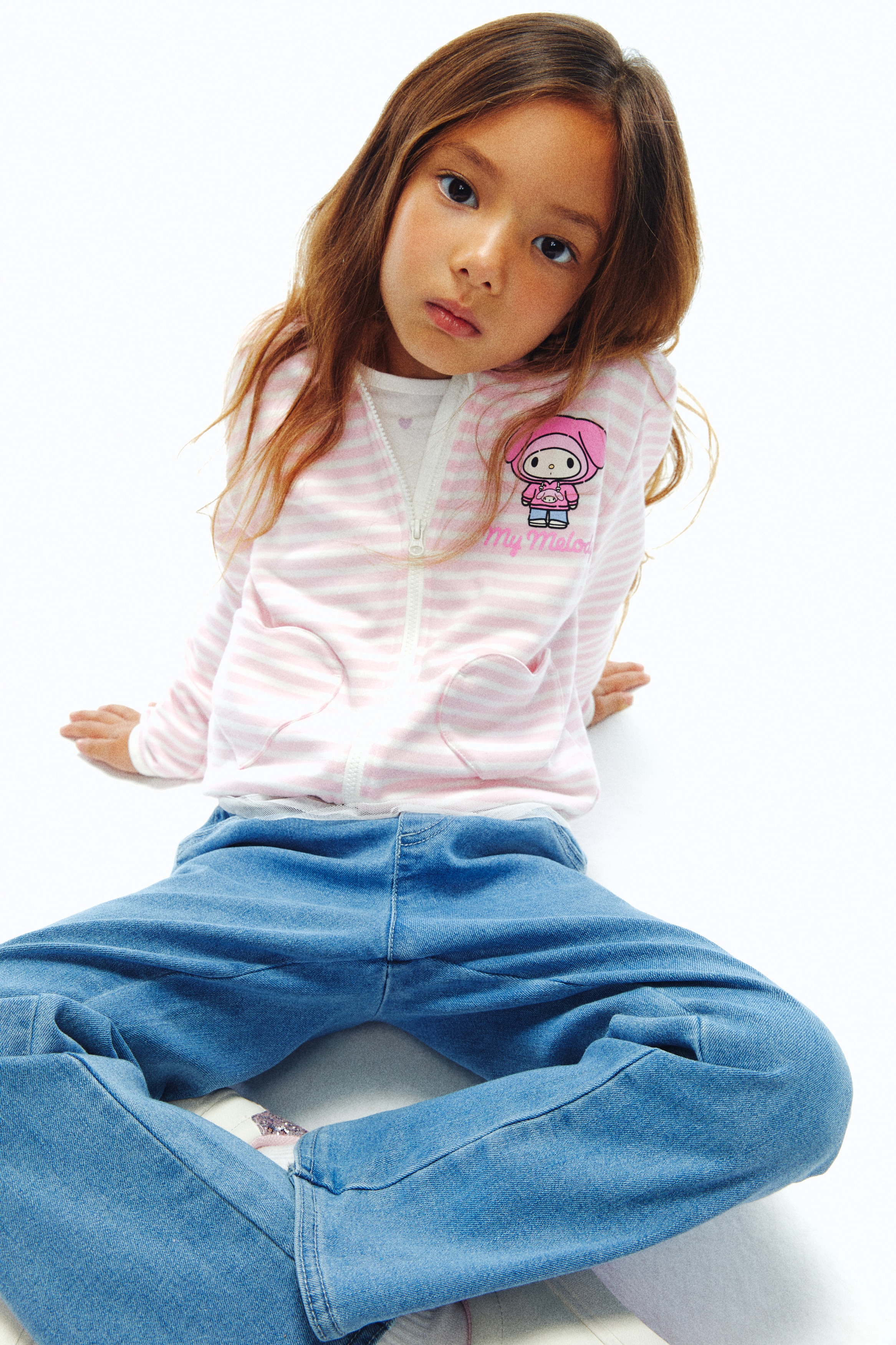 Printed zip-through hoodie - Pink/My Melody - Kids | H&M HK