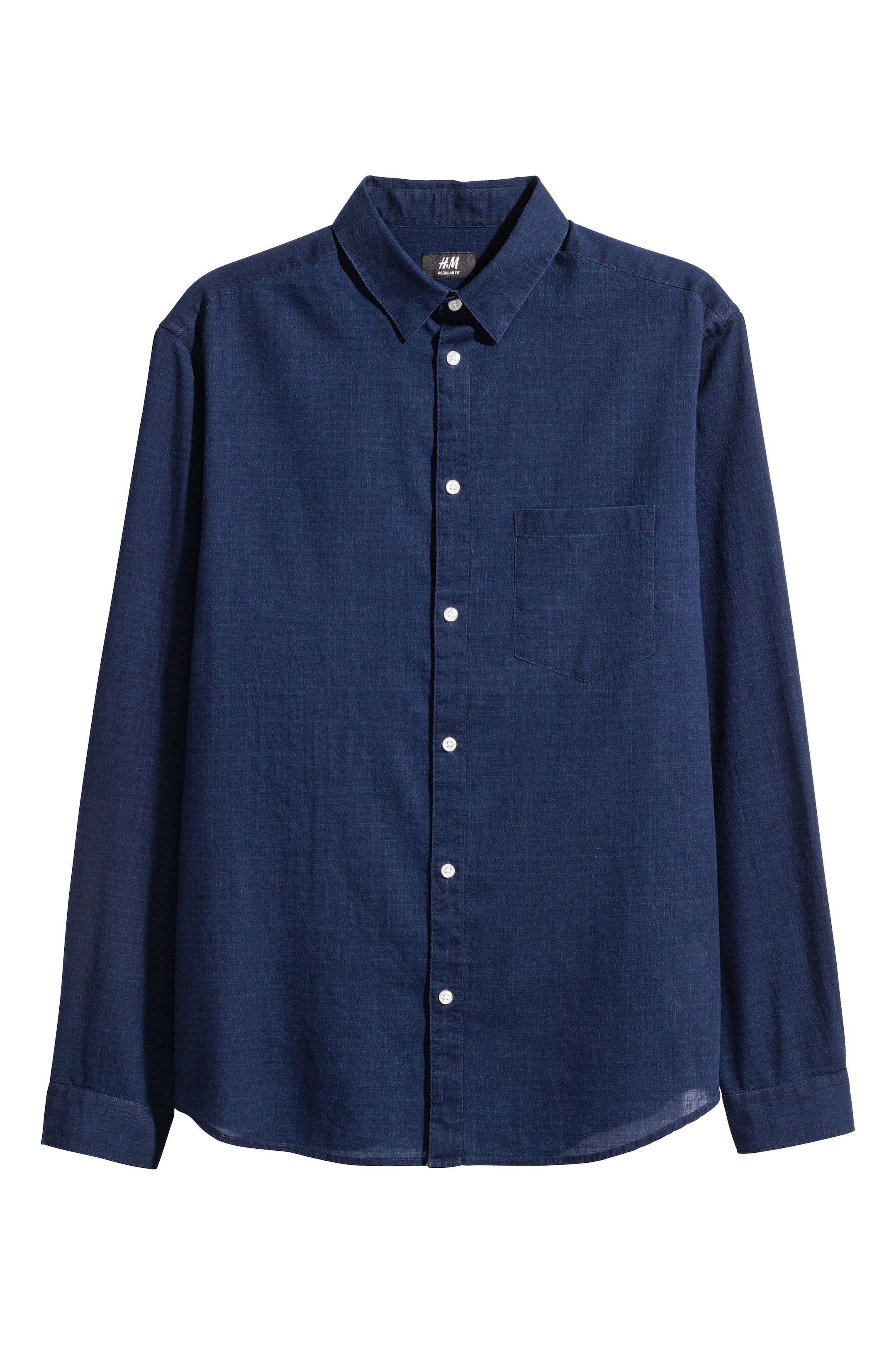 View larger image: Denim shirt Regular fit - Dark denim blue - Men | H&M GB 1