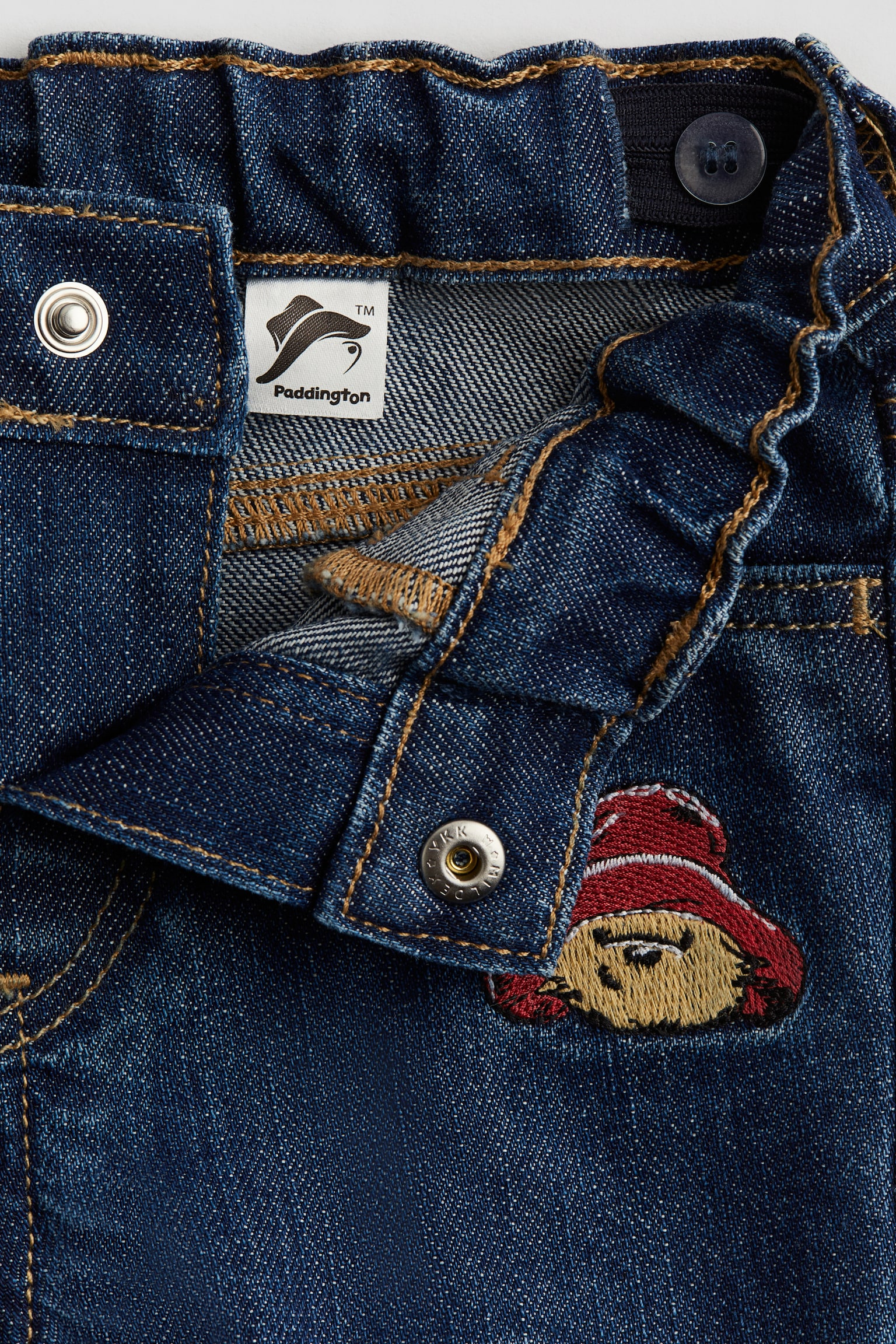 Embroidered-detail jeans - Dark denim blue/Paddington - 2