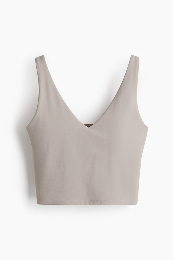 Medium Support Yoga bra with SoftMove™ Lycra® - Warm grey - 1