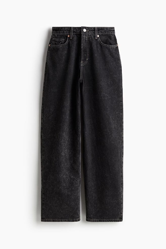 Baggy High Jeans - Black/White/Light denim blue - 1