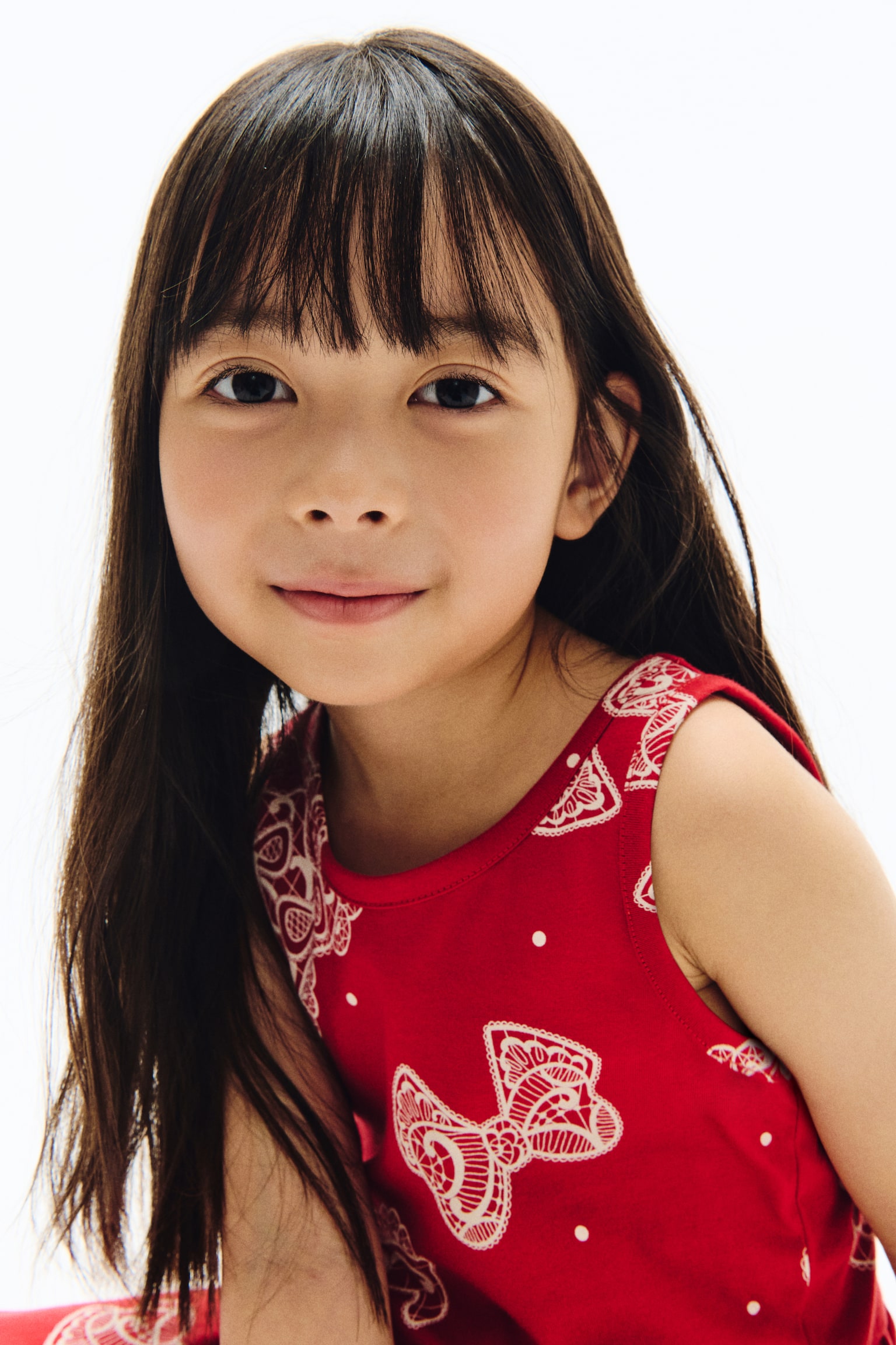 Printed cotton dress - Red/Horses/Light pink/Horses - 3