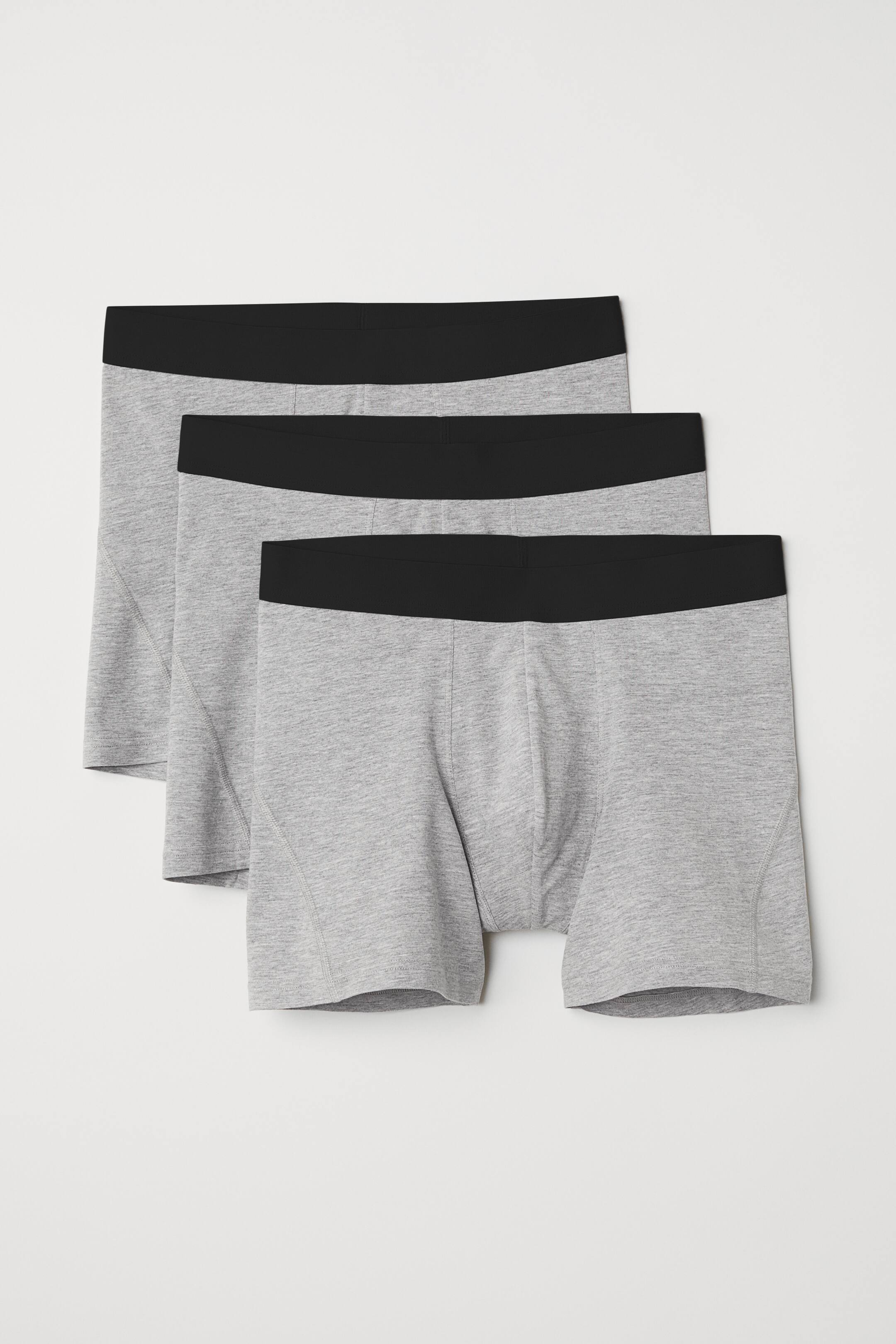 View larger image: 3-pack short trunks - Grey marl - Men | H&M 1