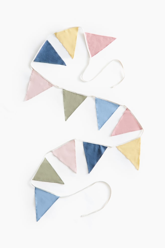 Guirlanda de bandeirolas - Rosa/Amarelo/Azul/Verde - 1