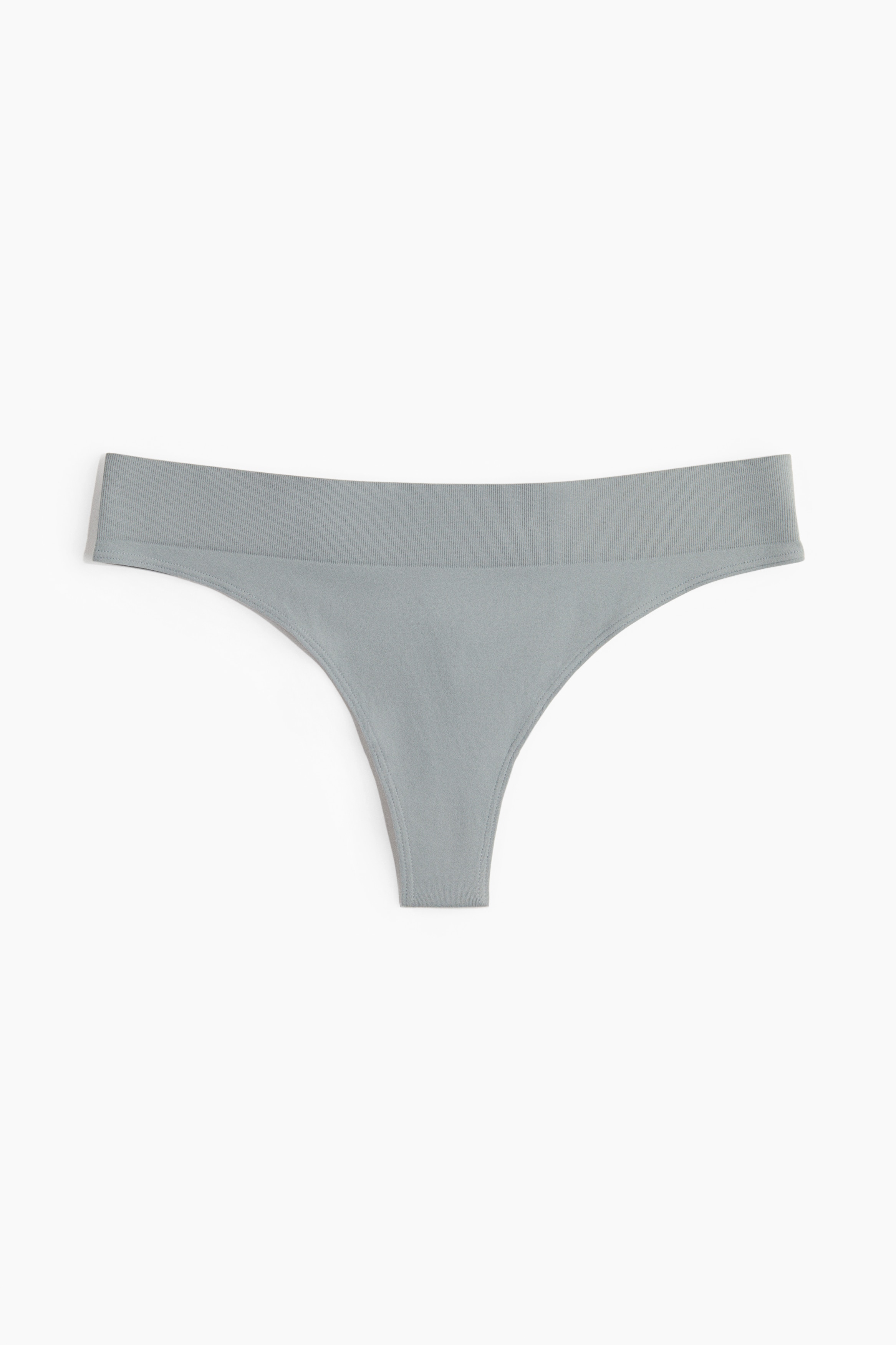 Seamless thong briefs - Grey-green