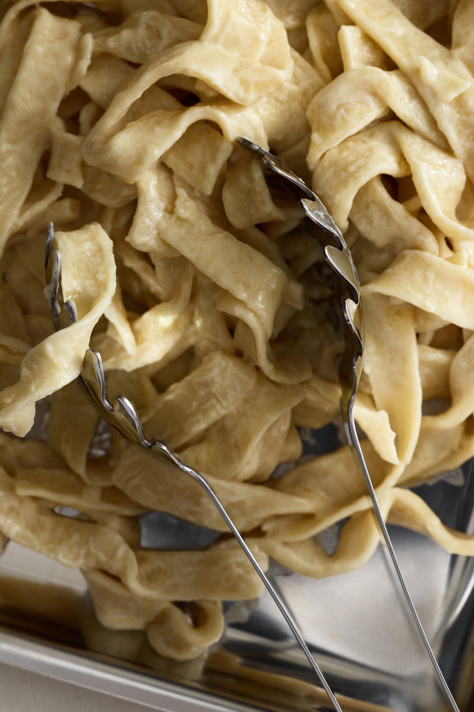 מלקחיים לפסטה מפלדת אל חלד - כסוף - 2