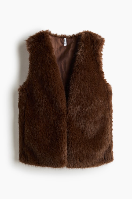 Женские жилеты H&M Fluffy Vest