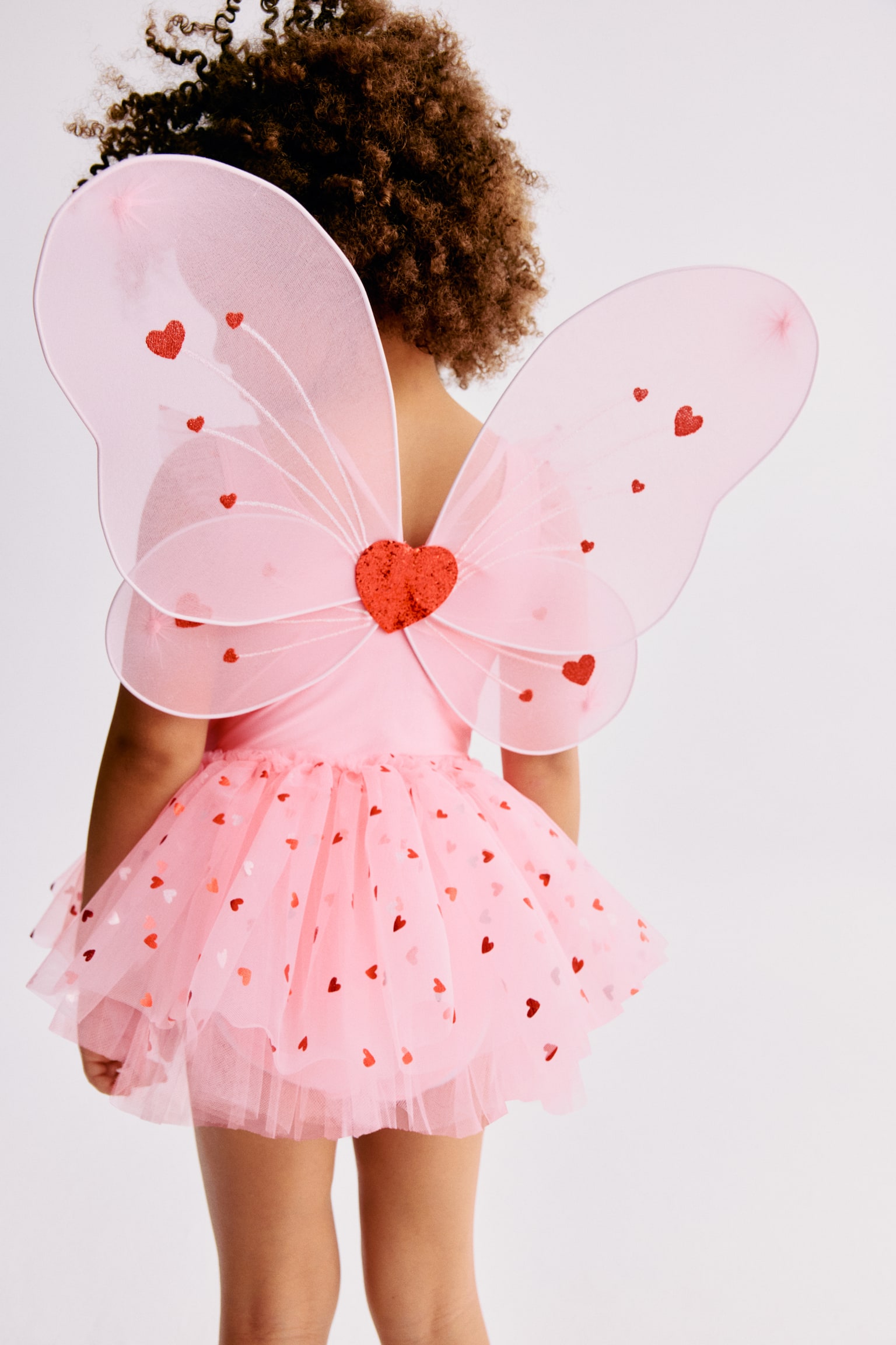 Dance Leotard with Tulle Skirt - Pink/hearts/Light dusty pink/glittery - 5