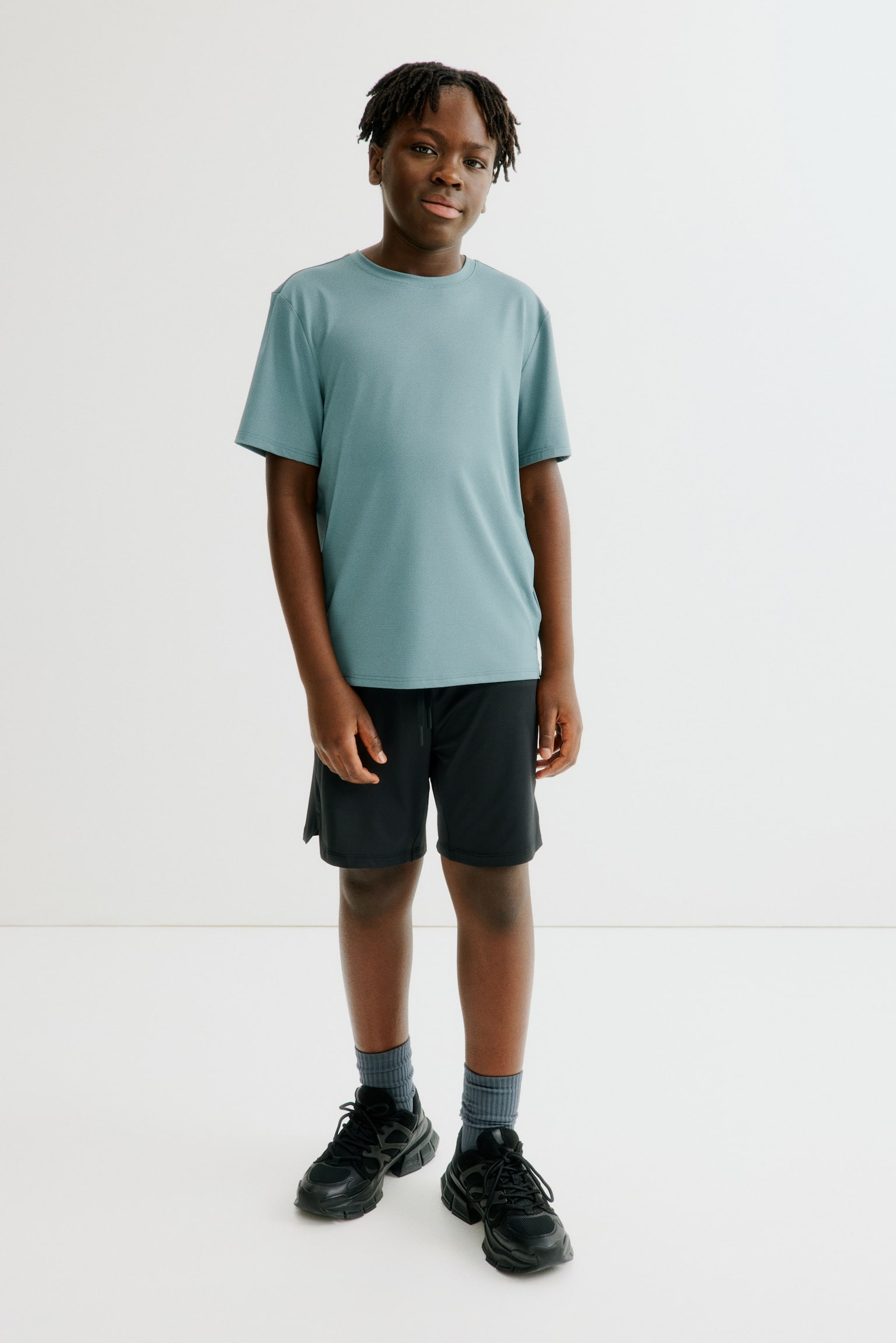 2-pack sports tops with DryMove™ - Dusty teal/Black - 3