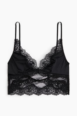 Bralette i mikrofiber och spets