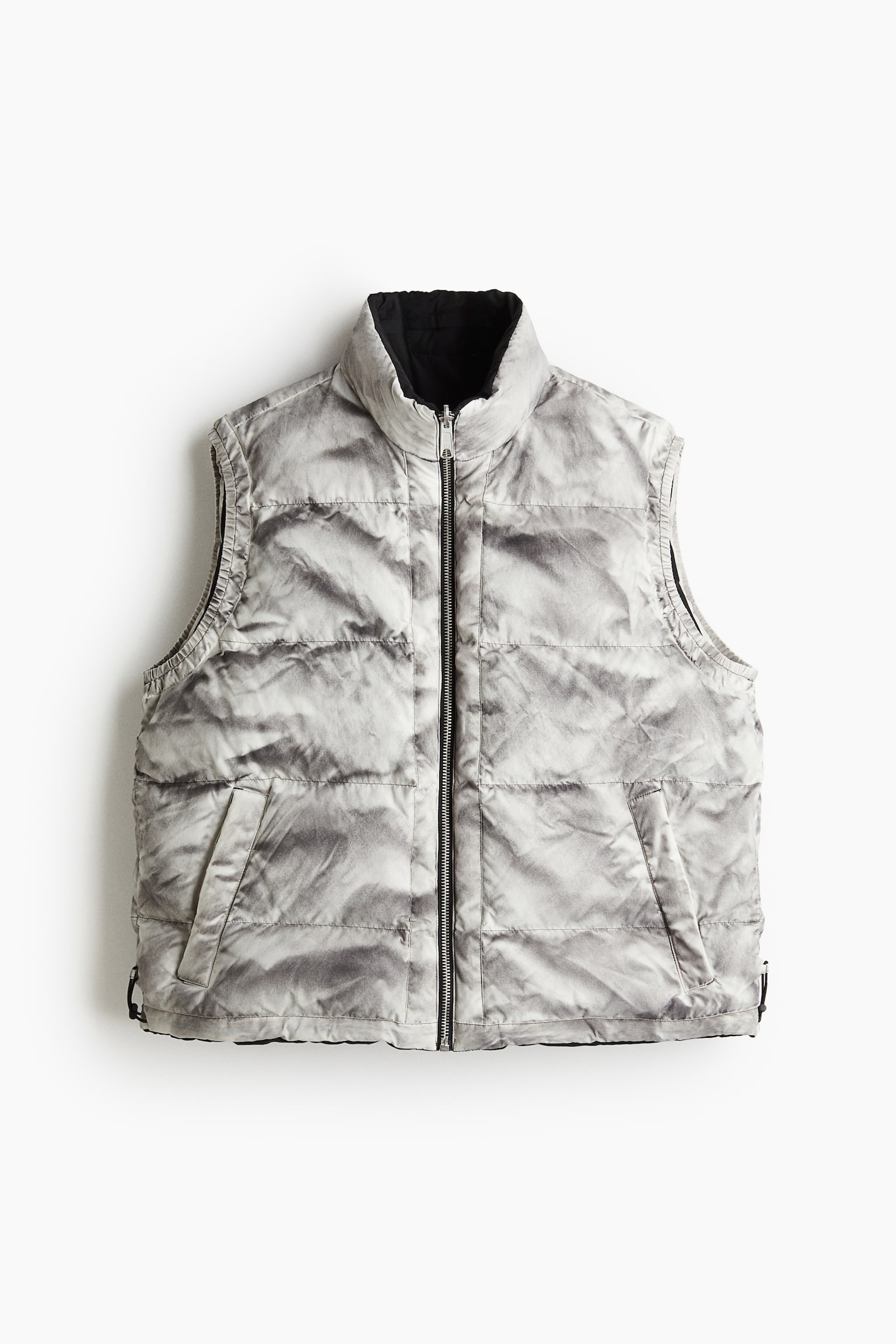 Reversible down puffer gilet - Black - 7