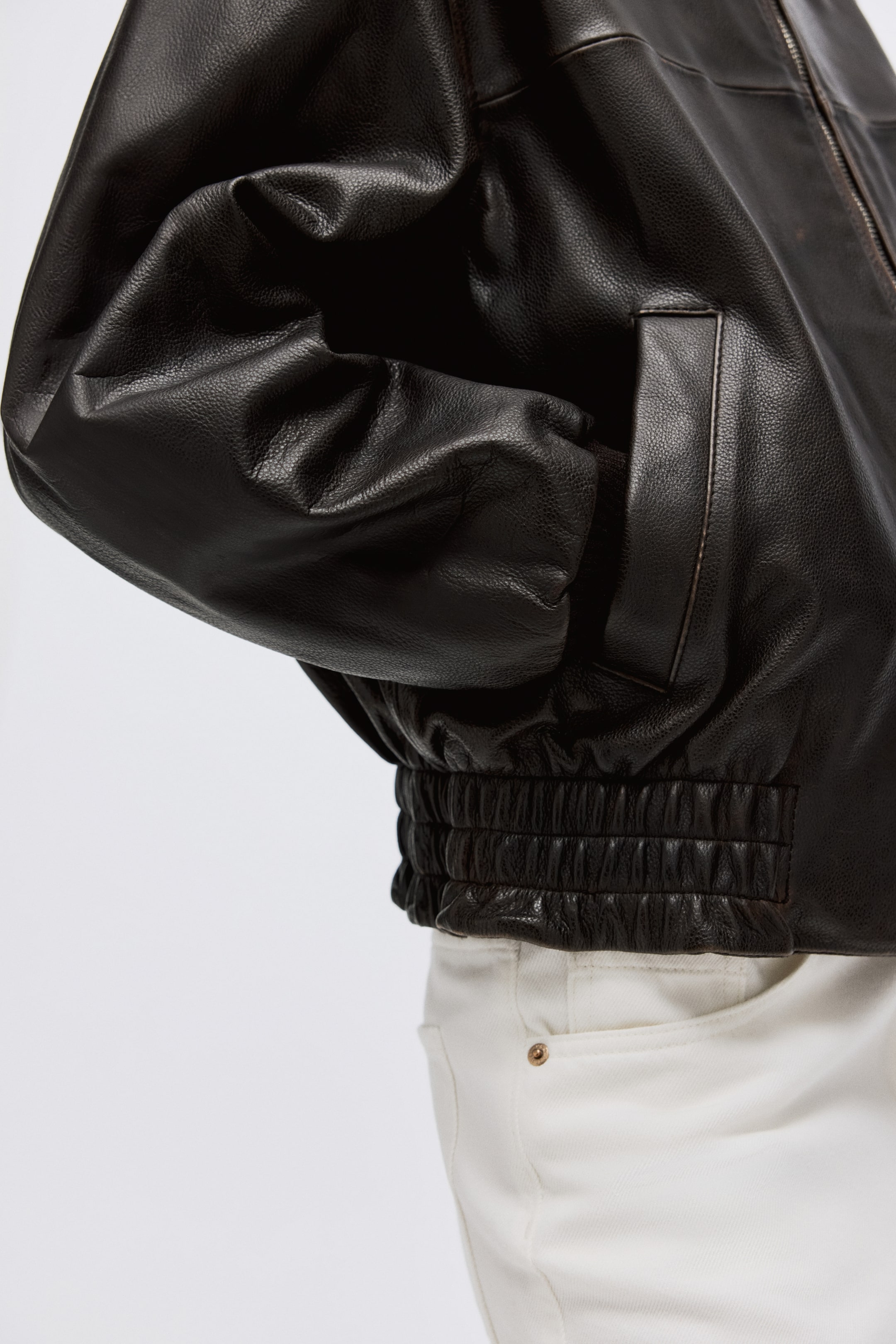 Leather Bomber Jacket
