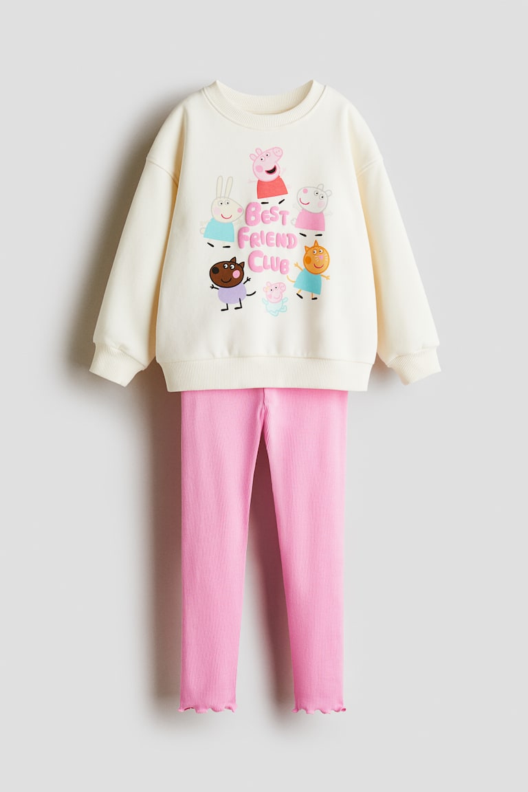Conjunto de sudadera y leggings Lila claro/Minnie Mouse NIÑOS