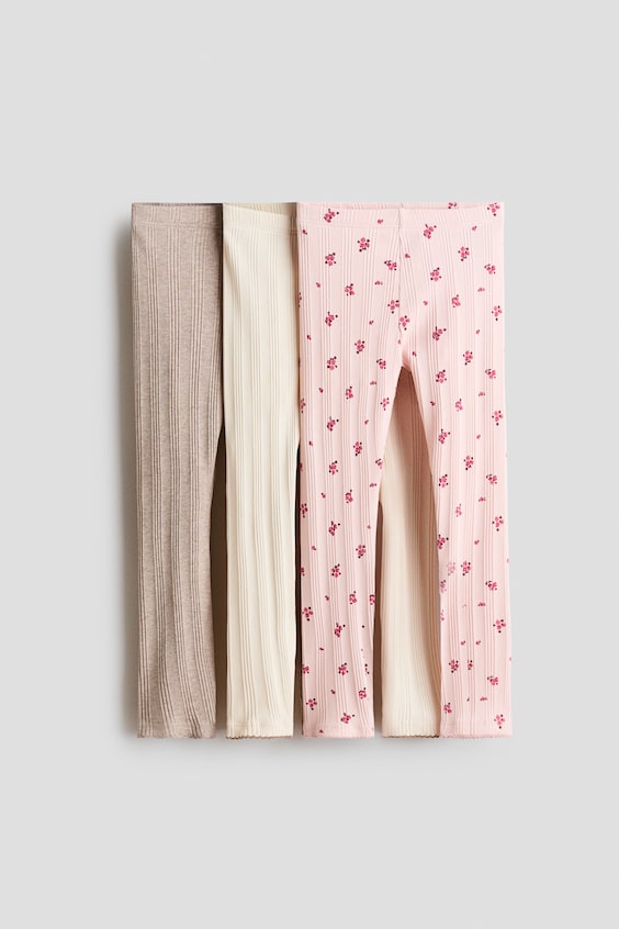 Детские леггинсы H&M 3-Pack Cotton Leggings