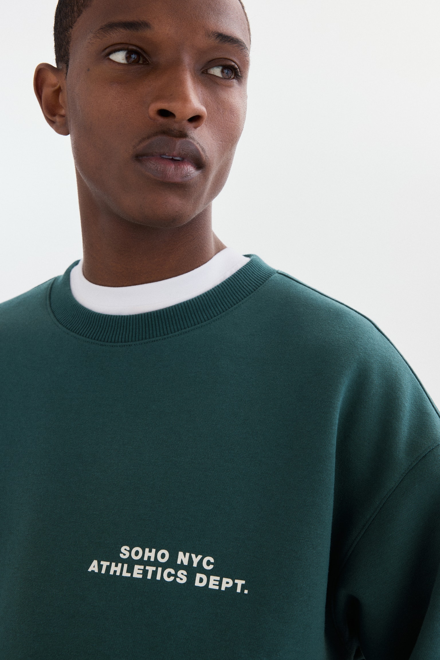 Loose Fit Sweatshirt - Dark green/Soho NYC/Black/Soho - 1