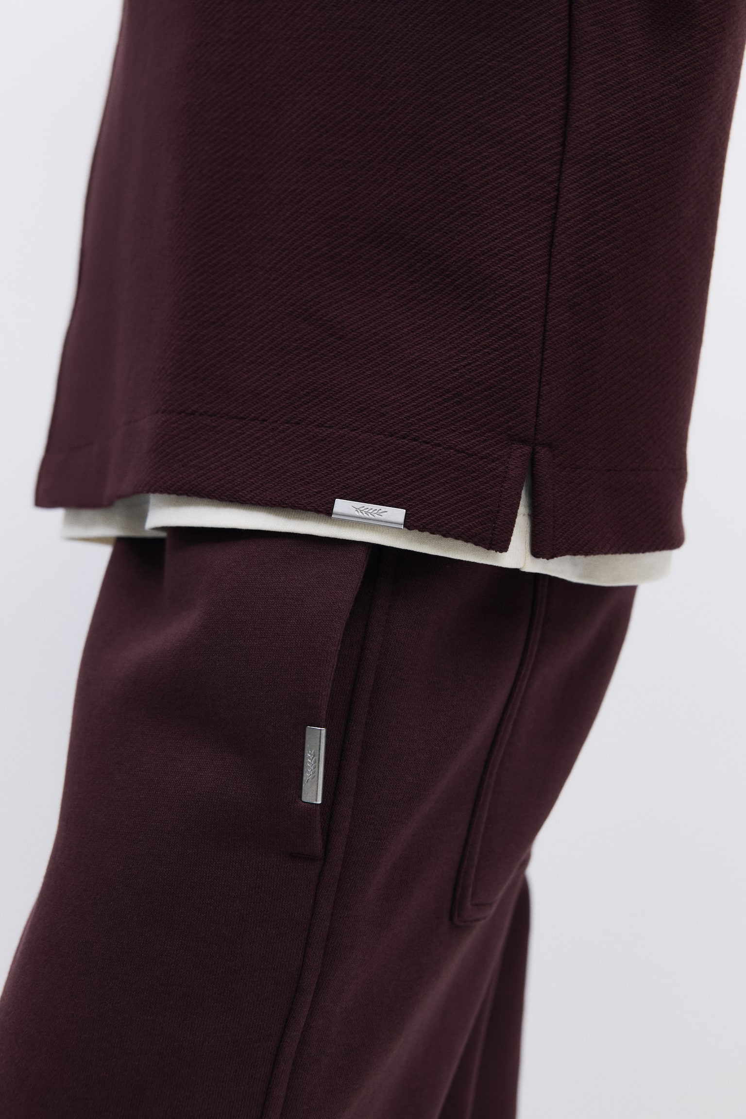 Áo sơ mi cổ hai ve chải xù Loose Fit - Màu tím mận - 3