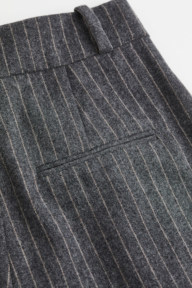 Tailored wool-blend trousers - Dark grey/Pinstriped - 2