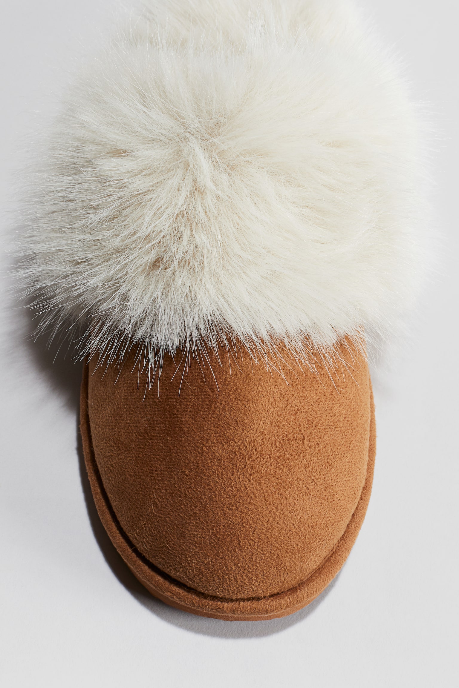 Fluffy-lined slippers - Dark beige - 2