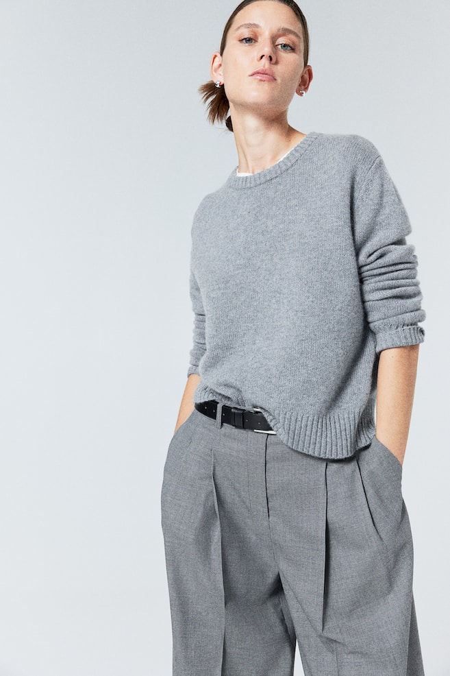 Cashmere jumper - Grey/Black/Beige - 1