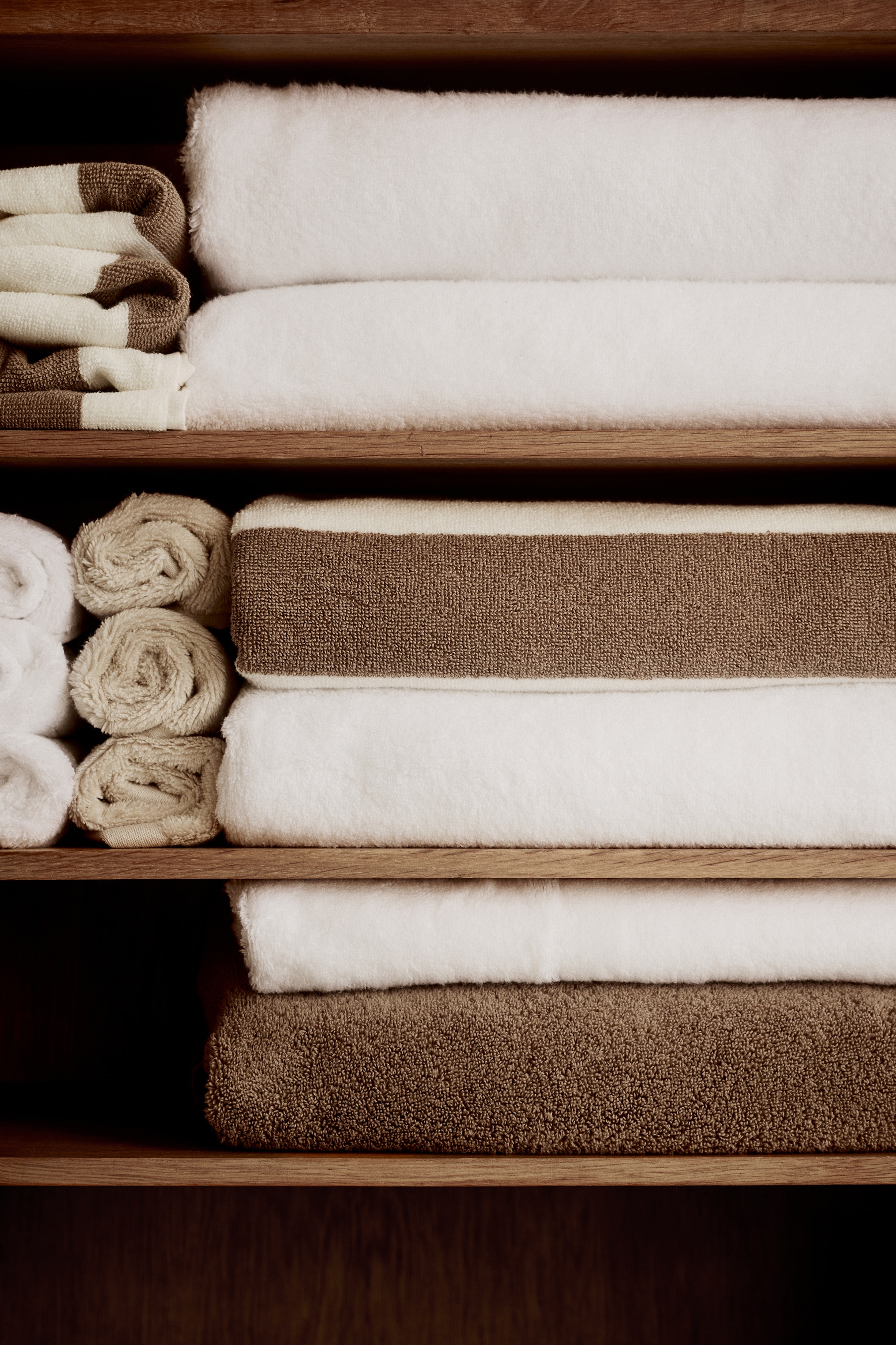 대형 소프트 테리 바스 타월 - 화이트/라이트 베이지/파우더 핑크/러스트 레드/더스티 브라운