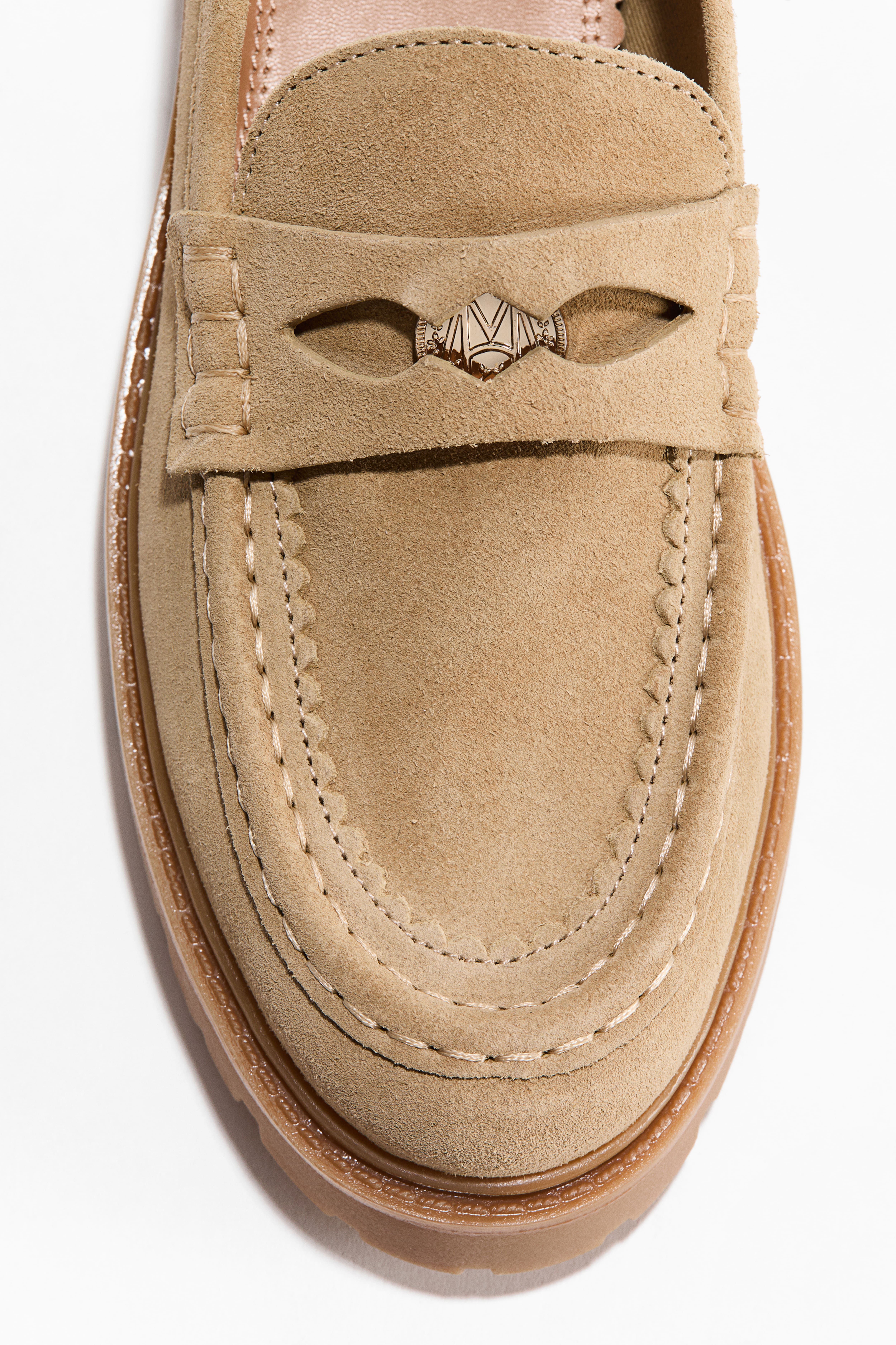 Chunky Split Suede Loafers