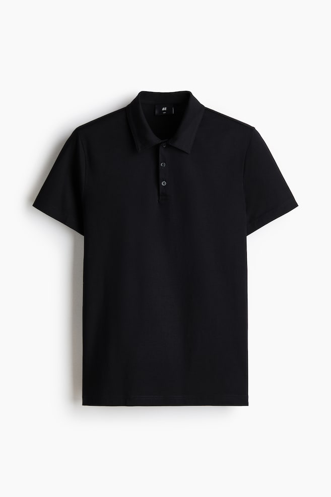 Slim-Fit Polo Shirt - Black/Khaki green/Navy blue/Teal - 1
