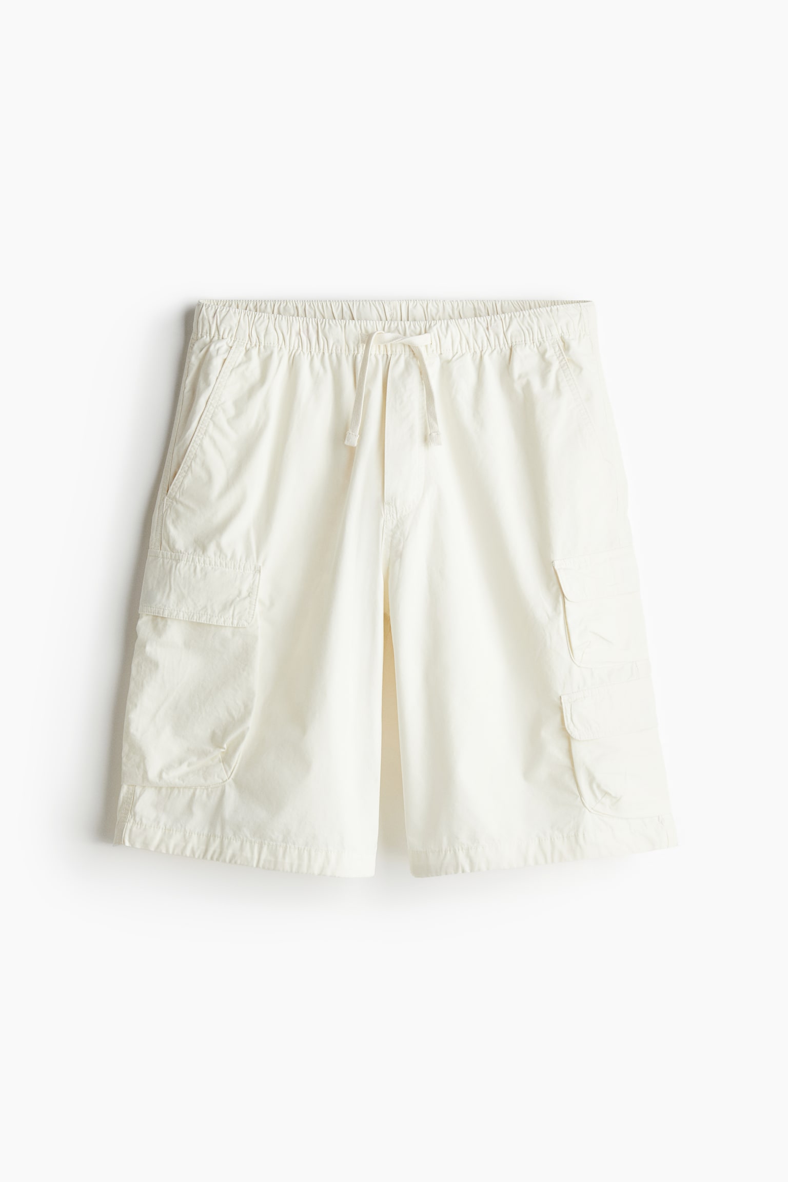 Loose Fit Cargo shorts - White/Black - 2