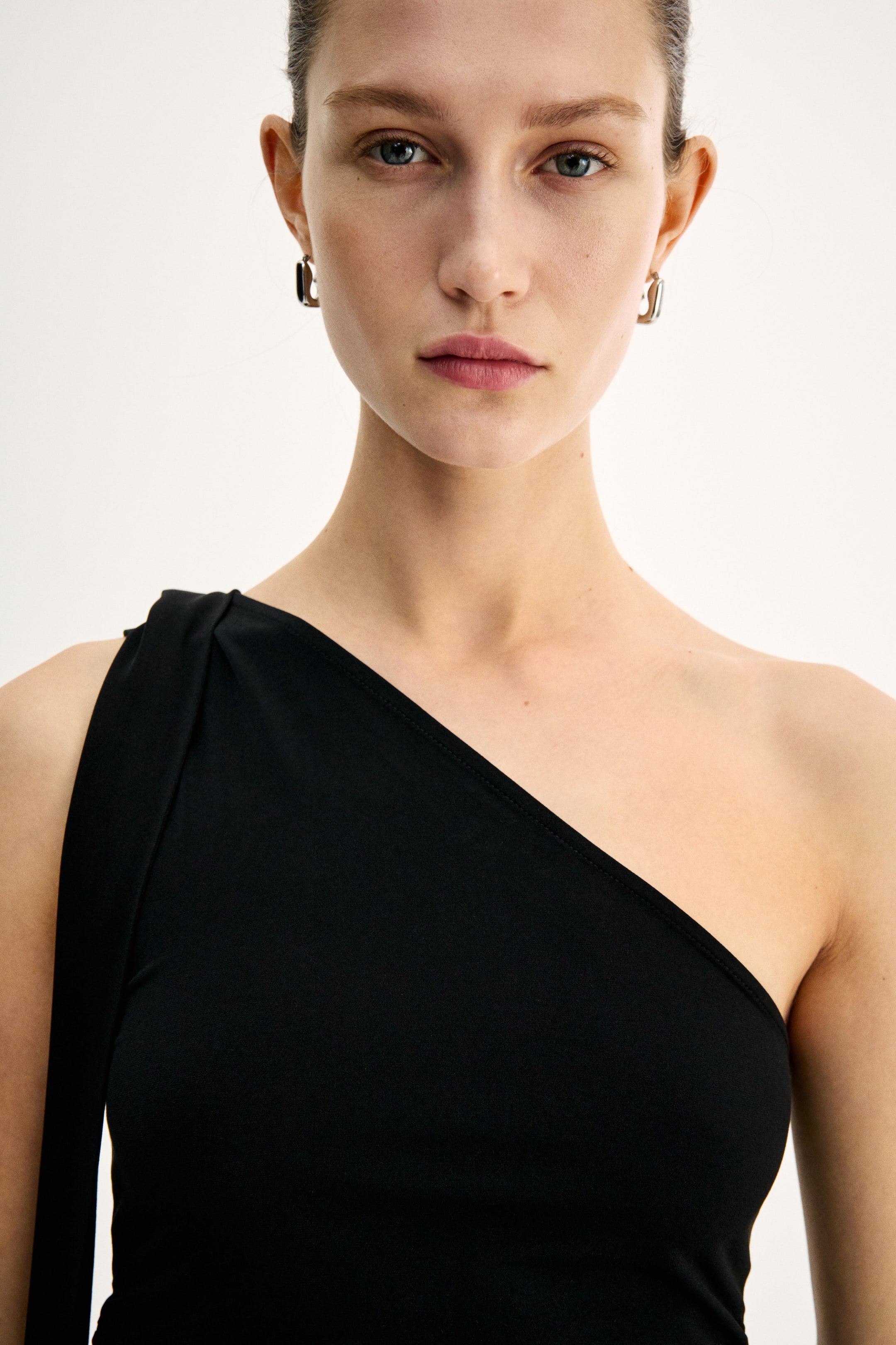 Draped One-Shoulder Top