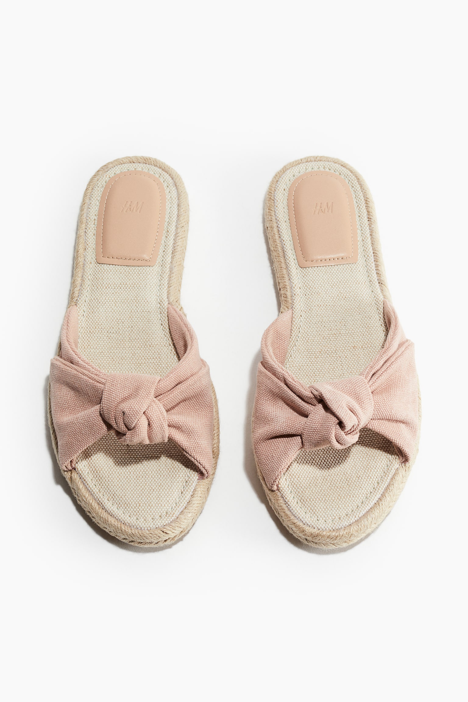 Knot Detail Espadrille Sandals - Light pink/Light beige/Black/Denim blue - 3