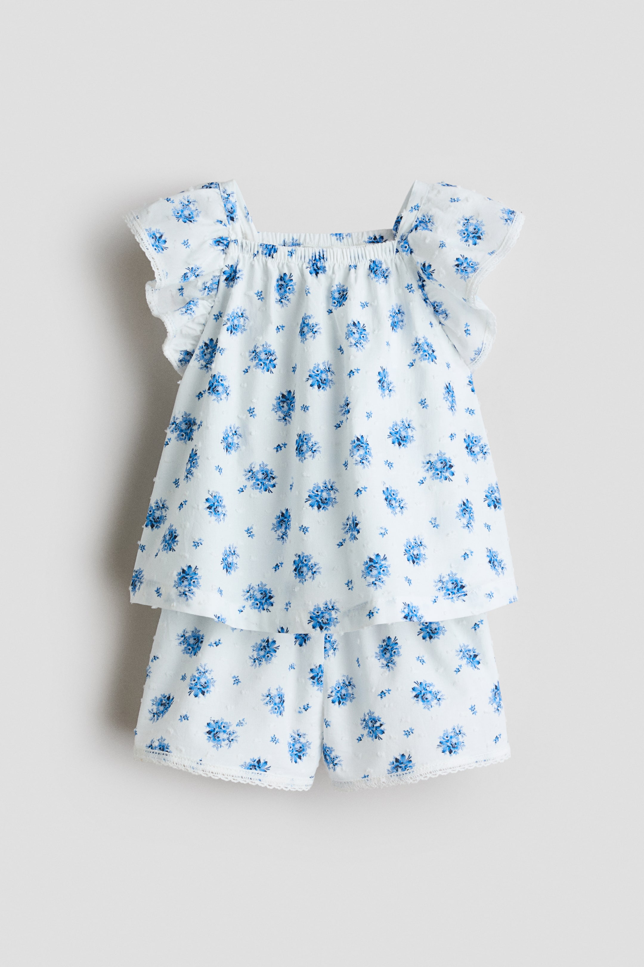 2-Piece Floral-Print Plumeti Set