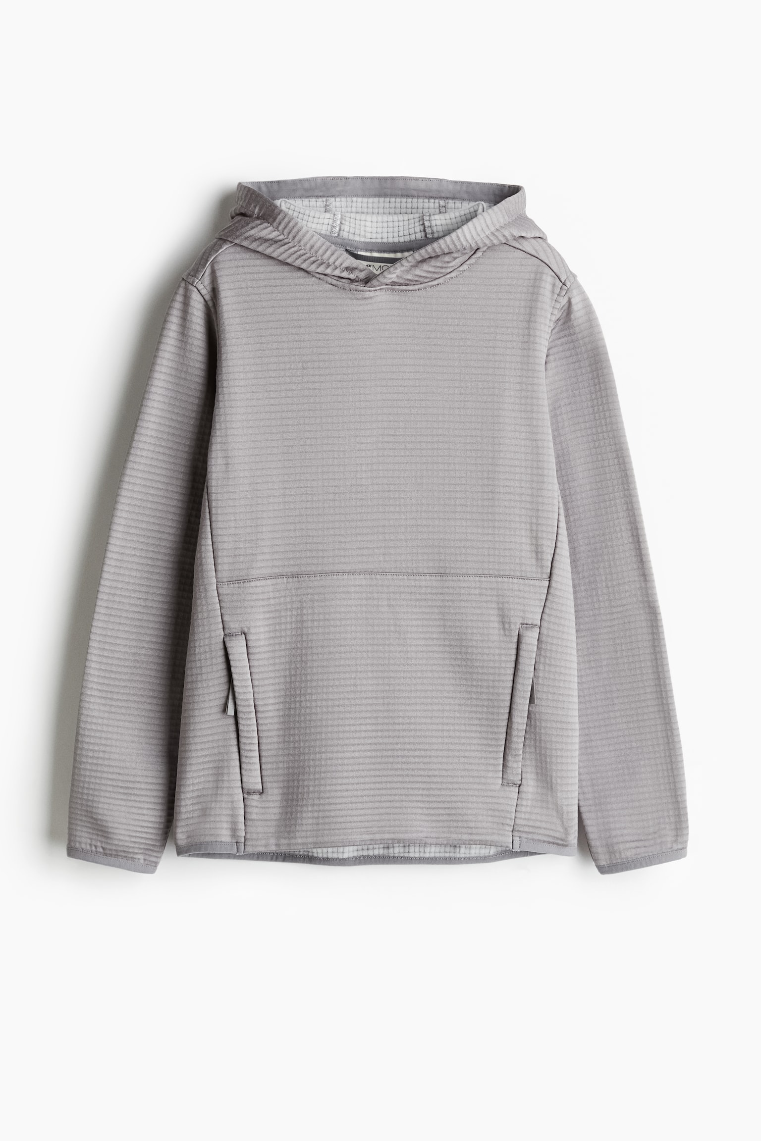 Hooded mid layer ski top in DryMove™ - Grey - 2