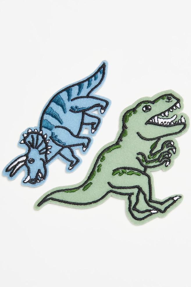 Strygemærker med dinosaurmotiv - Grøn/Dinosaurer - 2