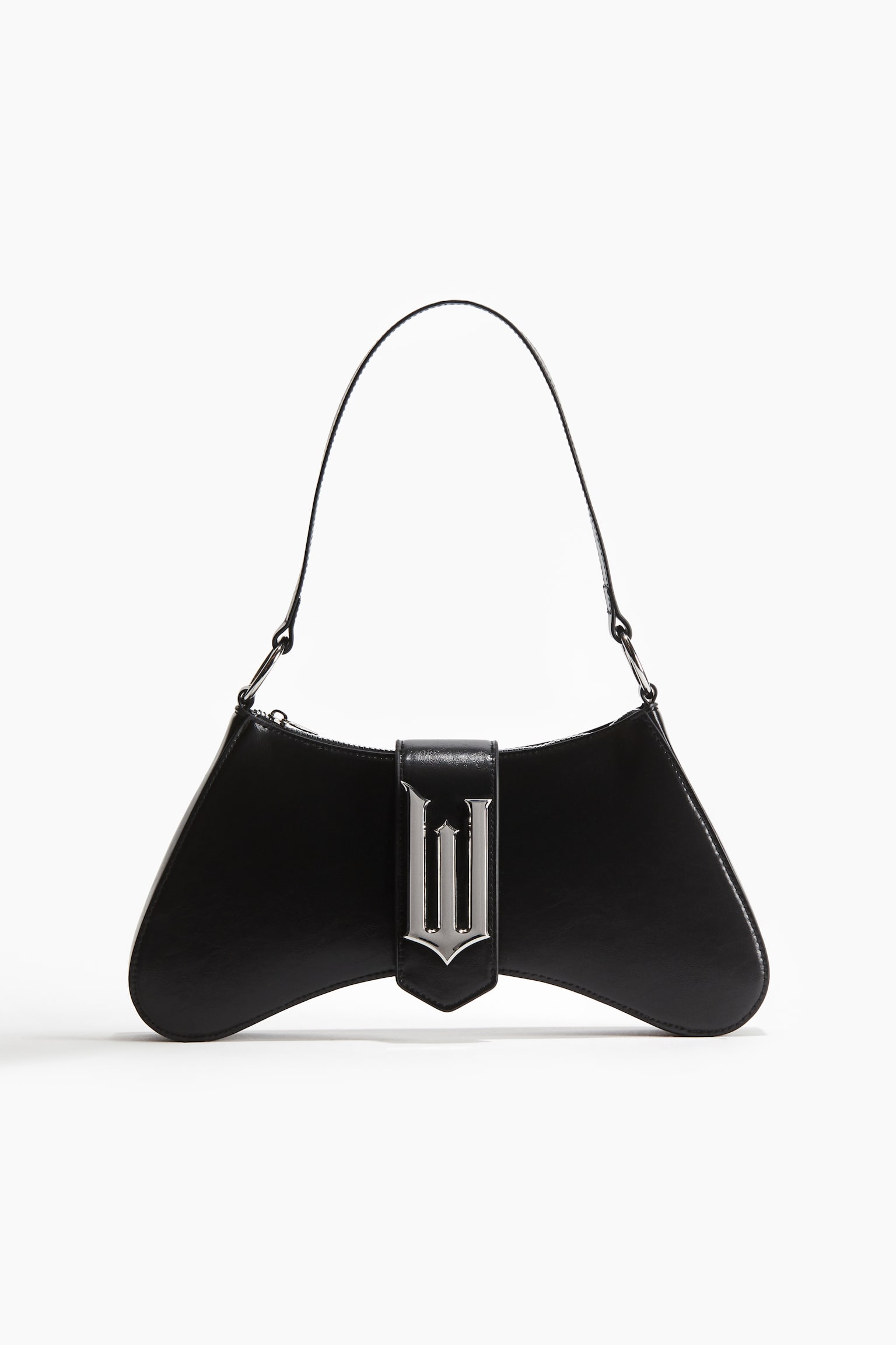 Metal-appliqué shoulder bag - Black/Wicked - 2