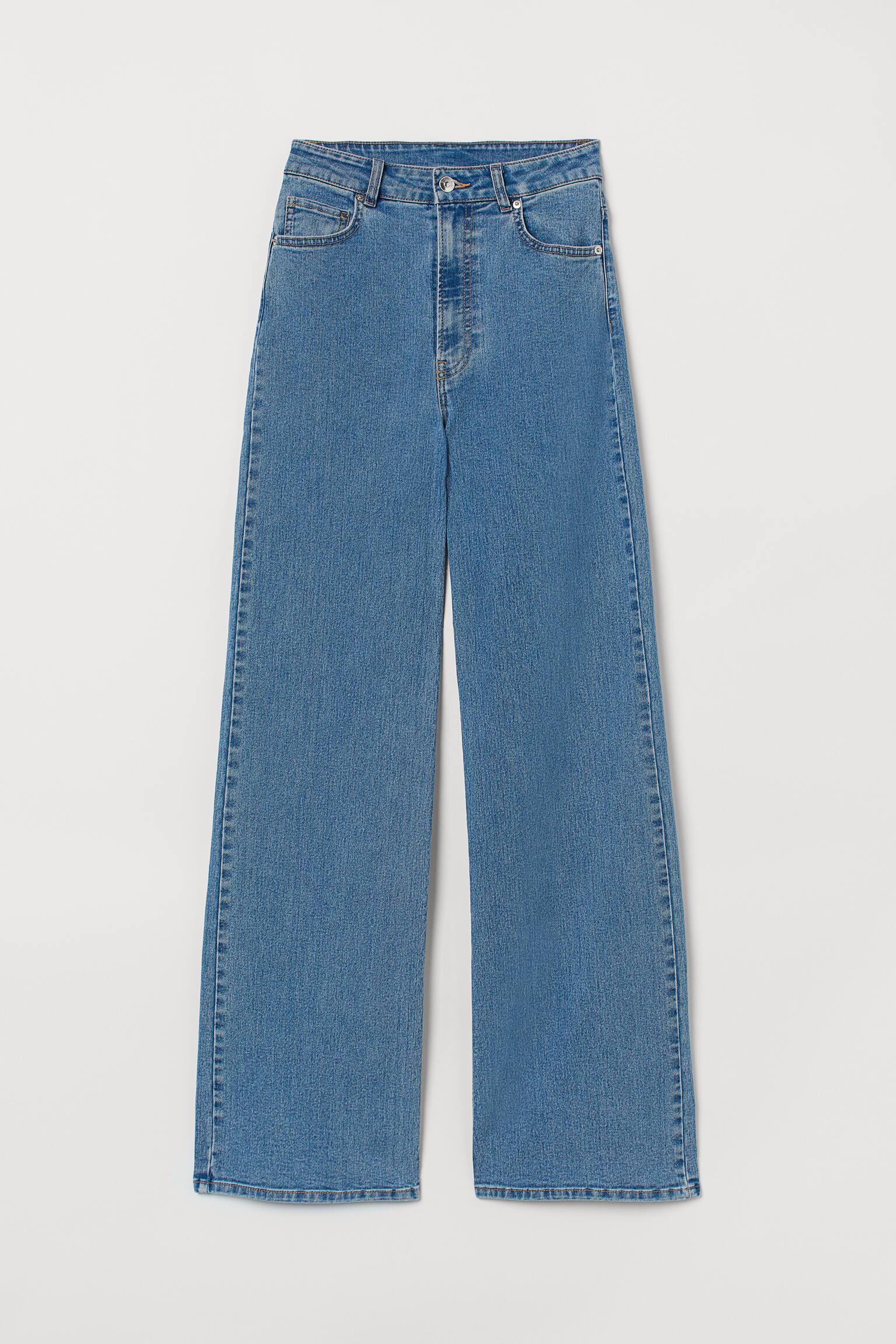 Wide High Jeans - Denim blue
