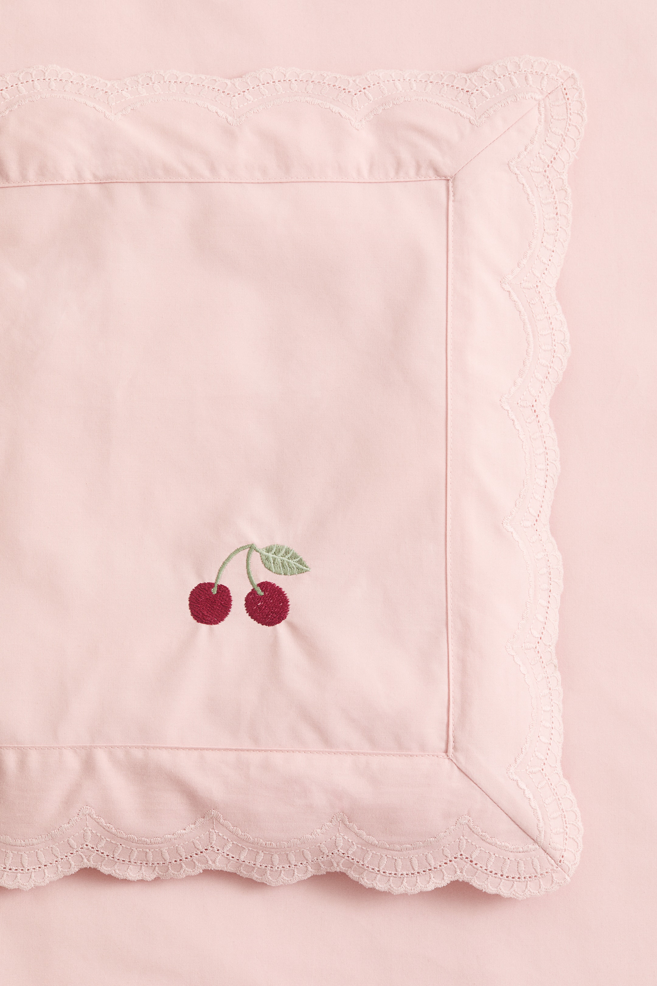 Embroidered-Detail Crib Duvet Cover Set