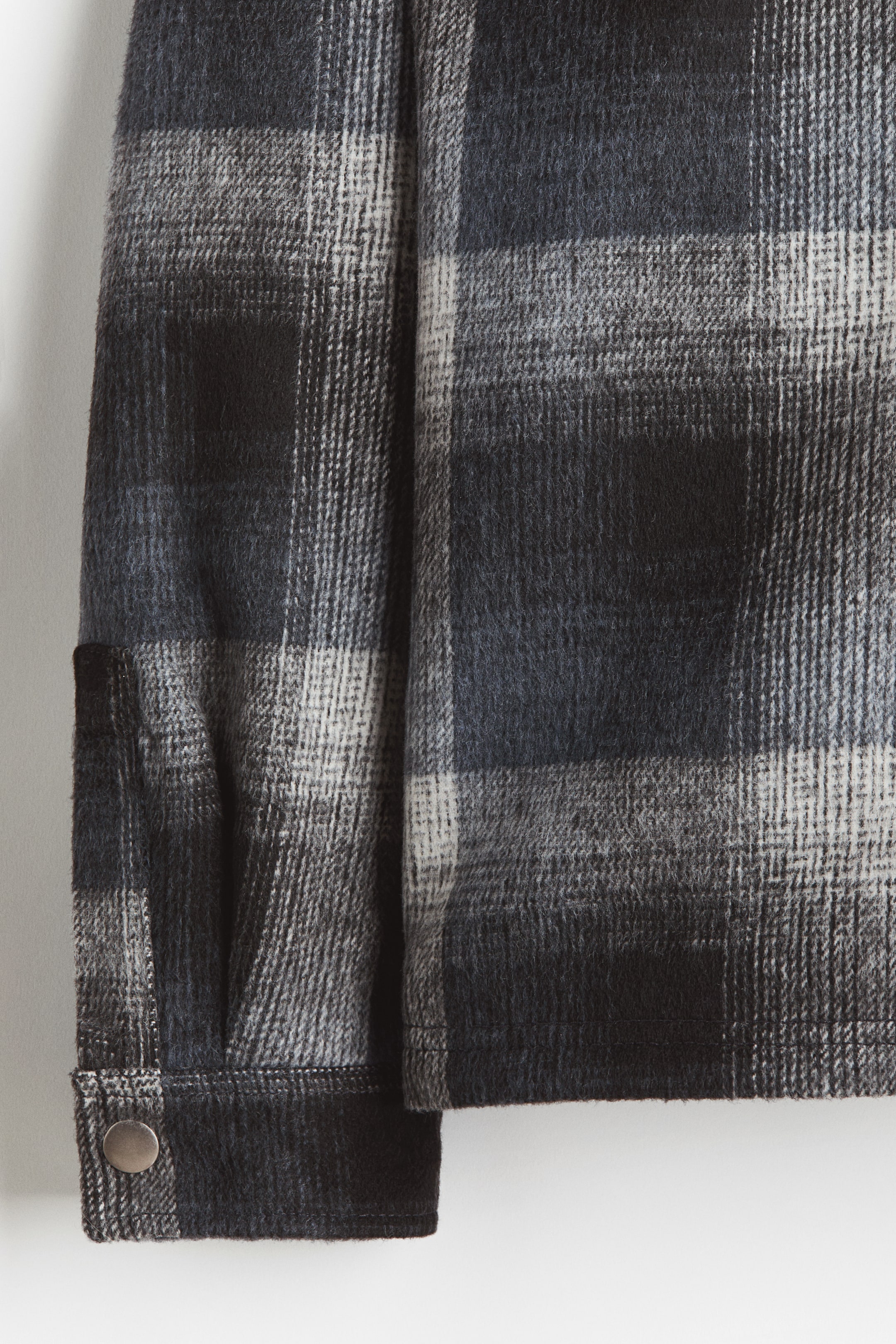 הצגת תמונה גדולה יותר: חולצת ז'קט Relaxed Fit - כחול כהה/משבצות - Men | H&M IL 8