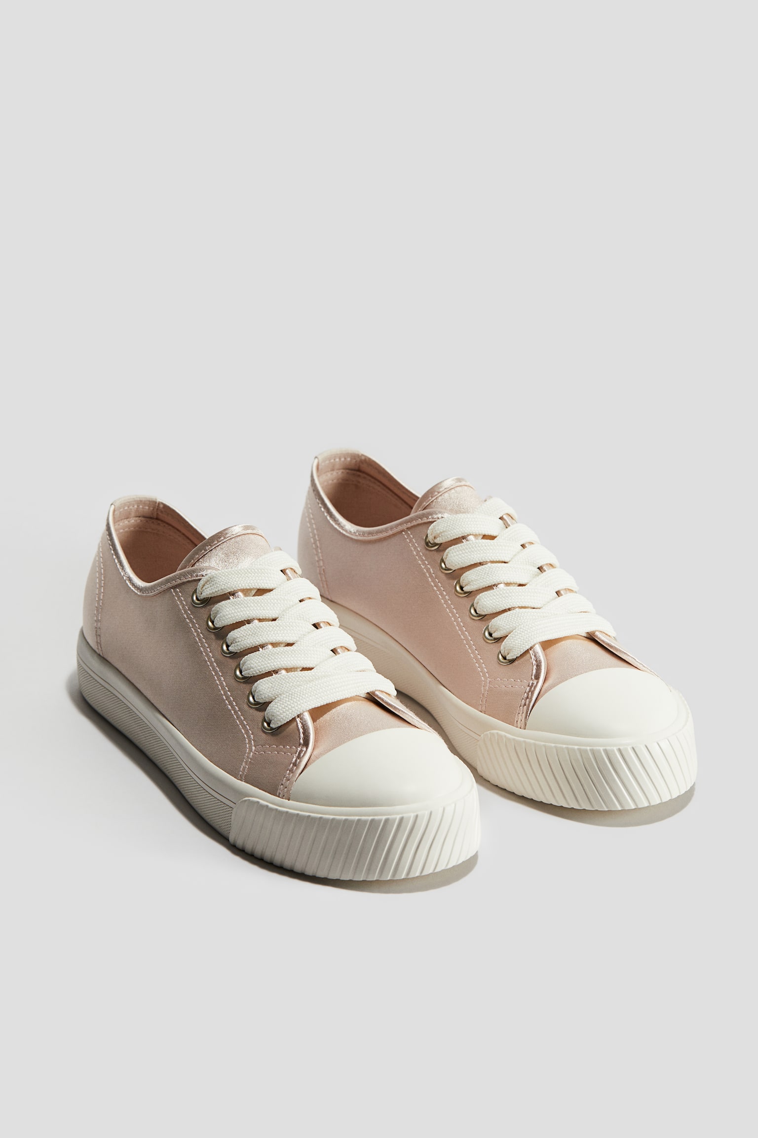 Shimmering trainers - Beige/Silver-coloured - 1