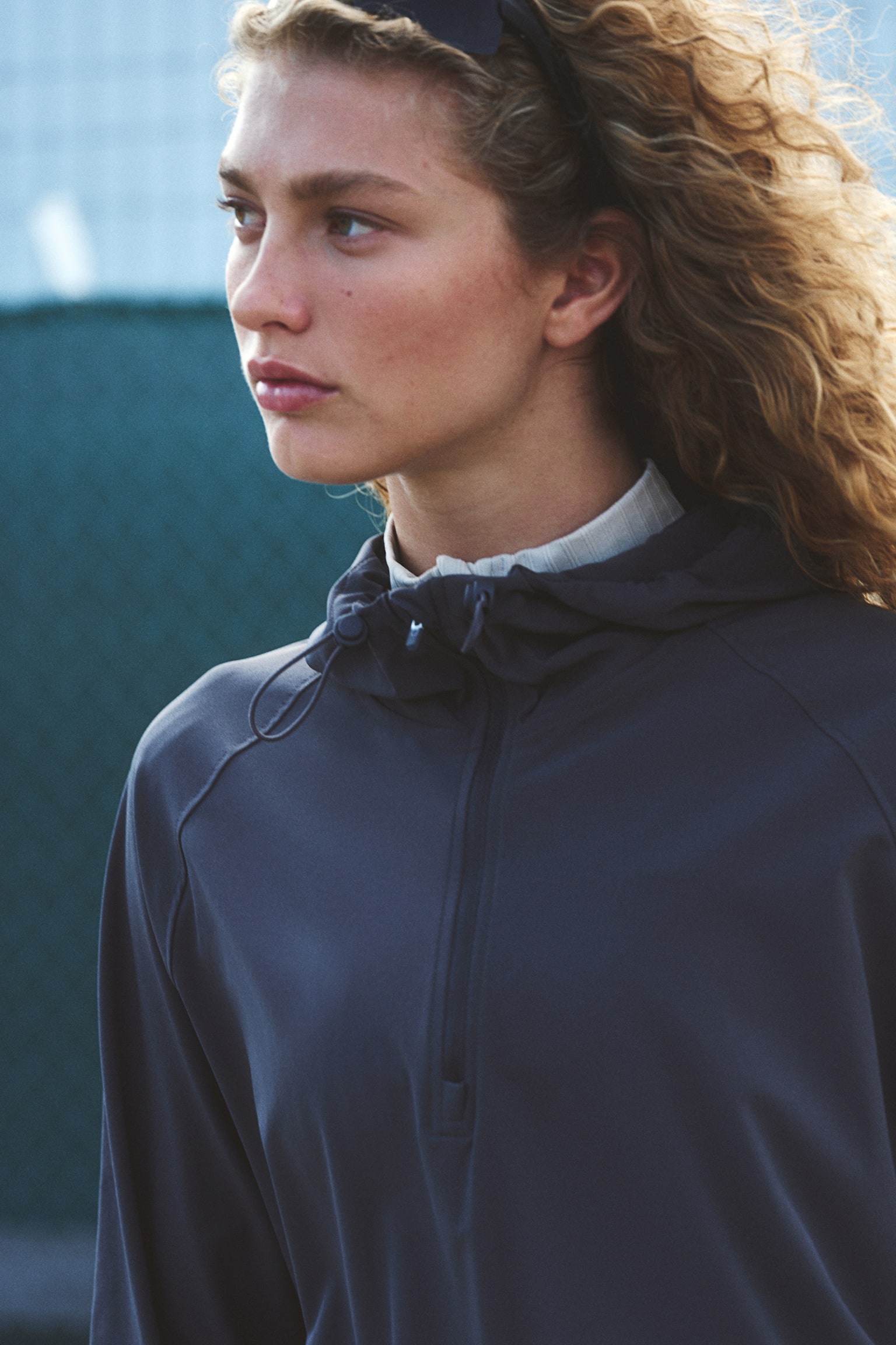 Running popover jacket in DryMove™ - Dark grey/Black - 6