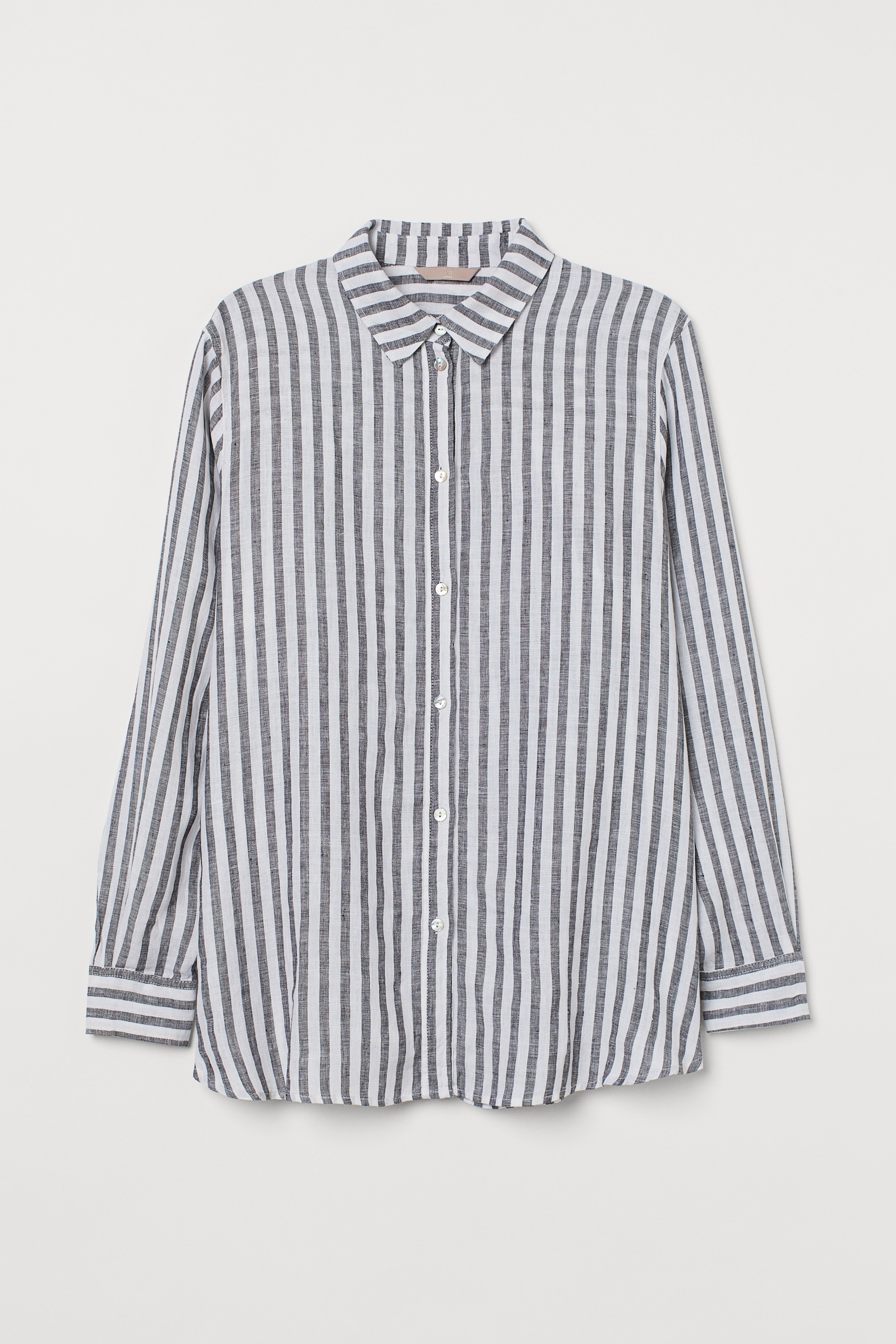 Black and white striped shirt h&m hotsell