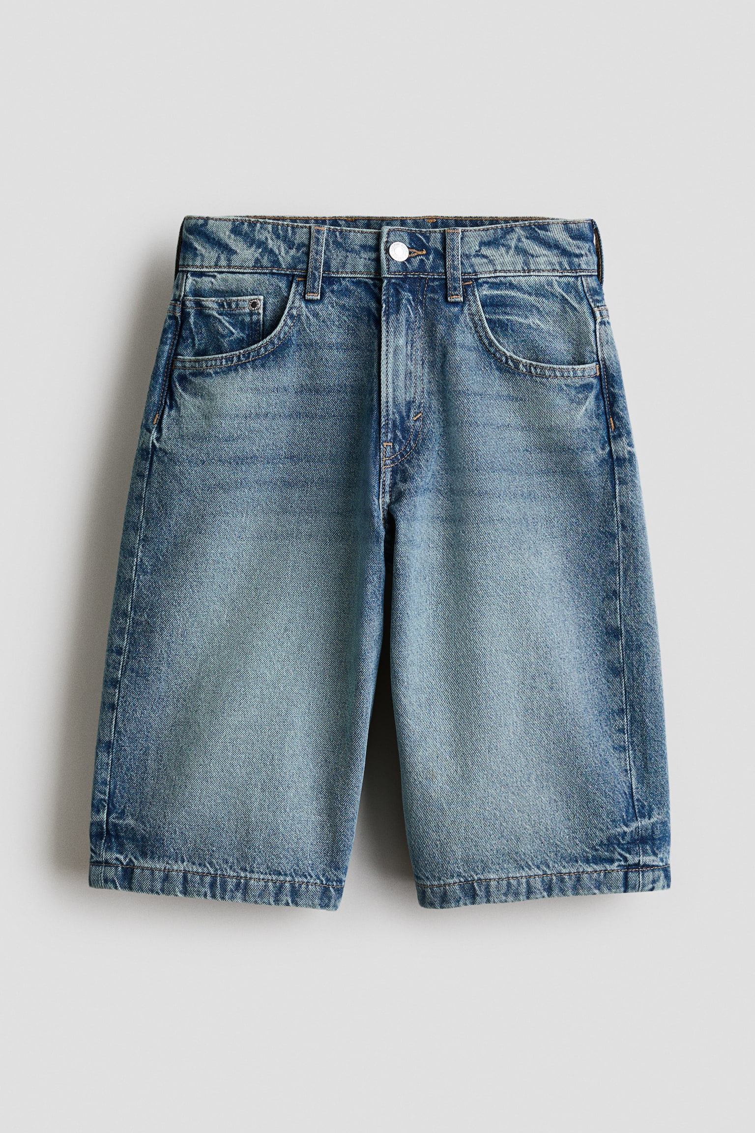 Denimshorts in Baggy Fit - Denimblau/Dunkelgrau/Denimblau/Gemustert/Helles Denimgrau/Denimblau