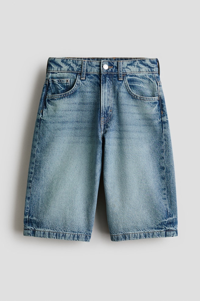 Baggy Fit Denim shorts - Denim blue - 1